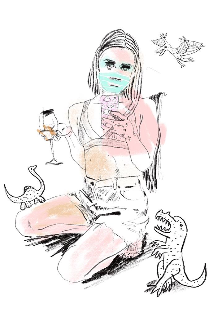 Illustration of a girl. 
