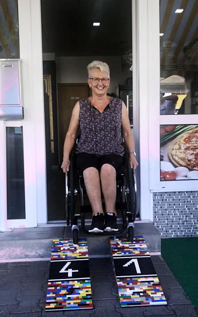 Woman in wheelchair