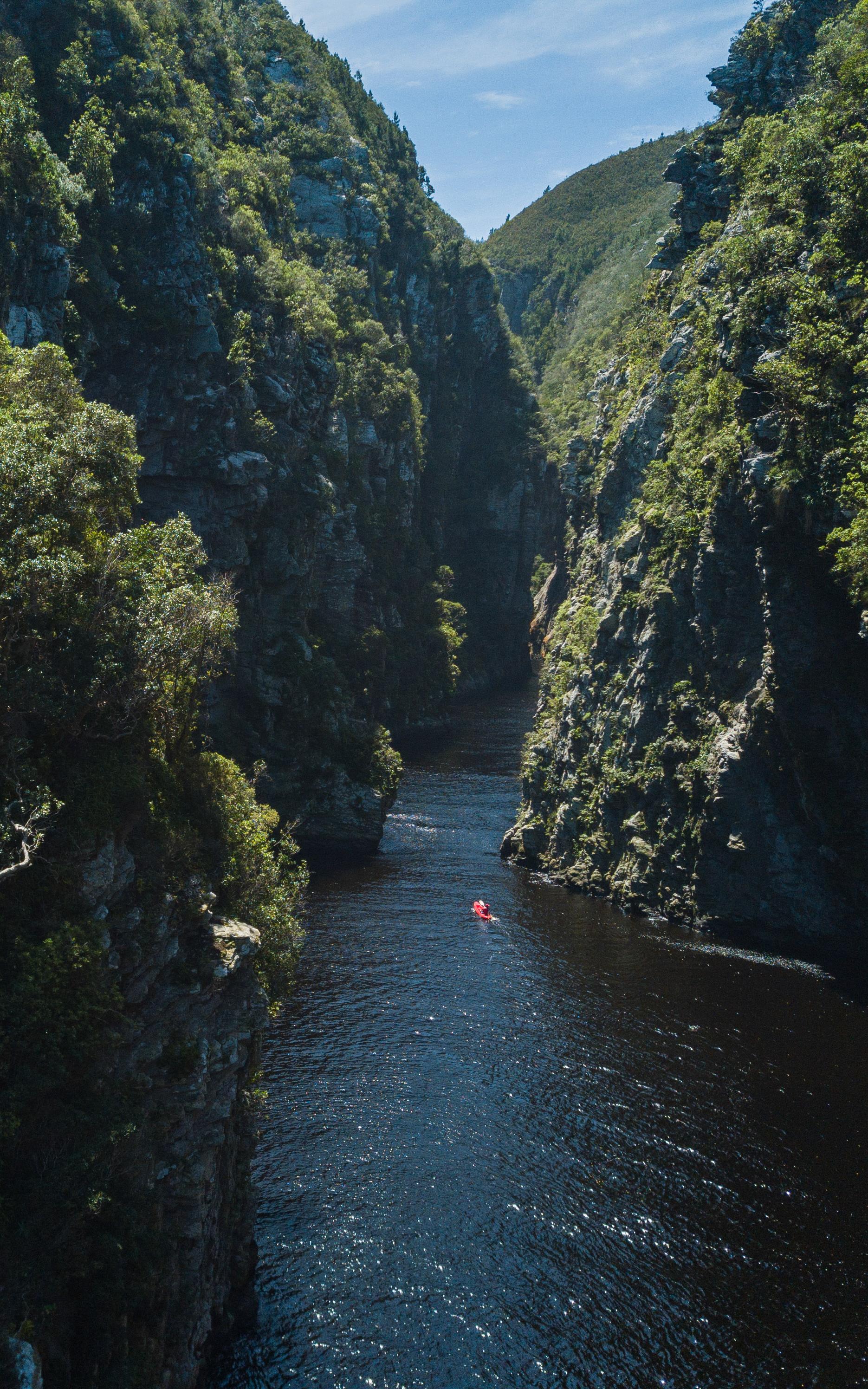 Man kayaking