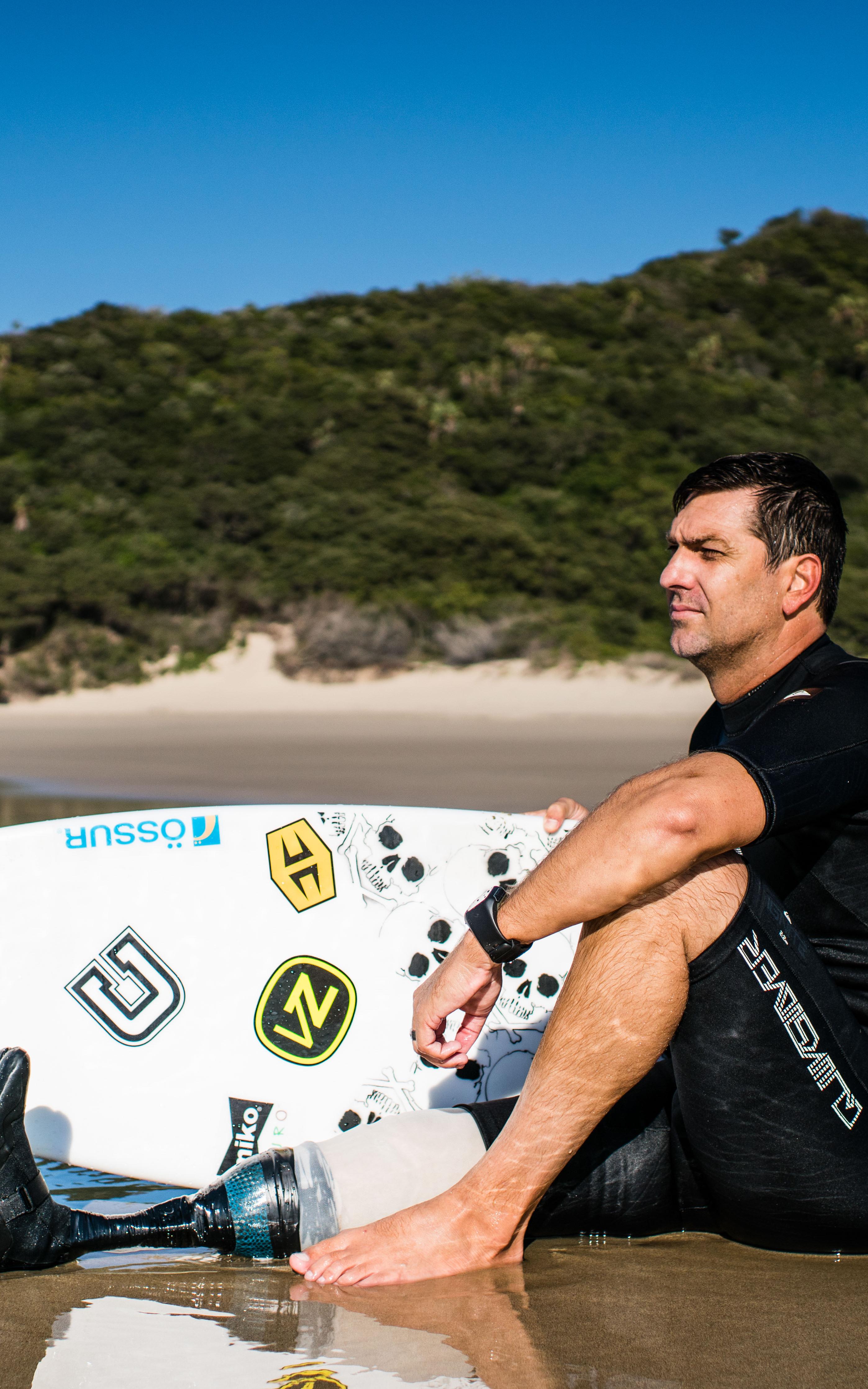 “I knew I had to get back in.” This surfer is conquering the waves after losing his leg
