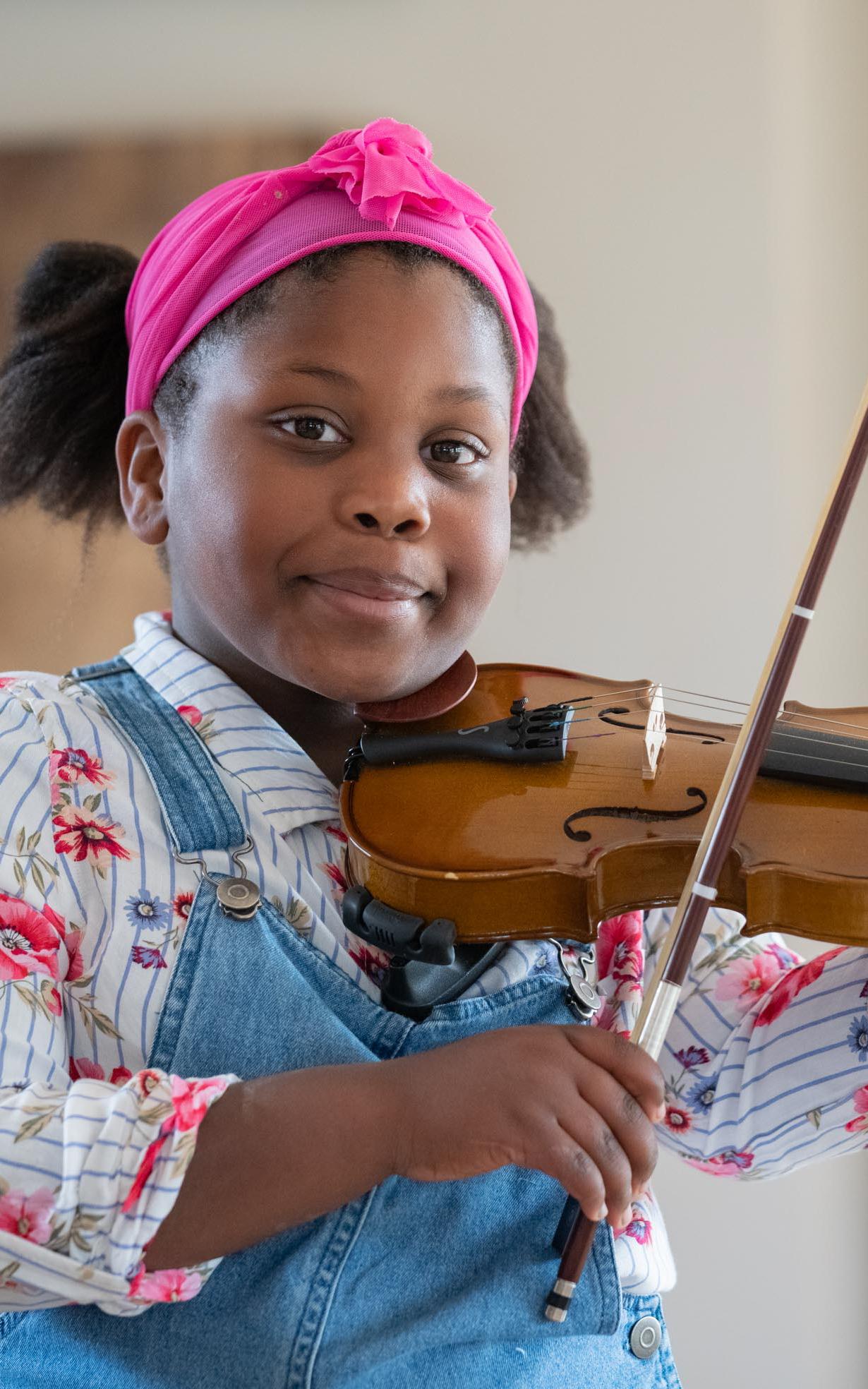 Her passion in violin, give her courage to practice it everyday.