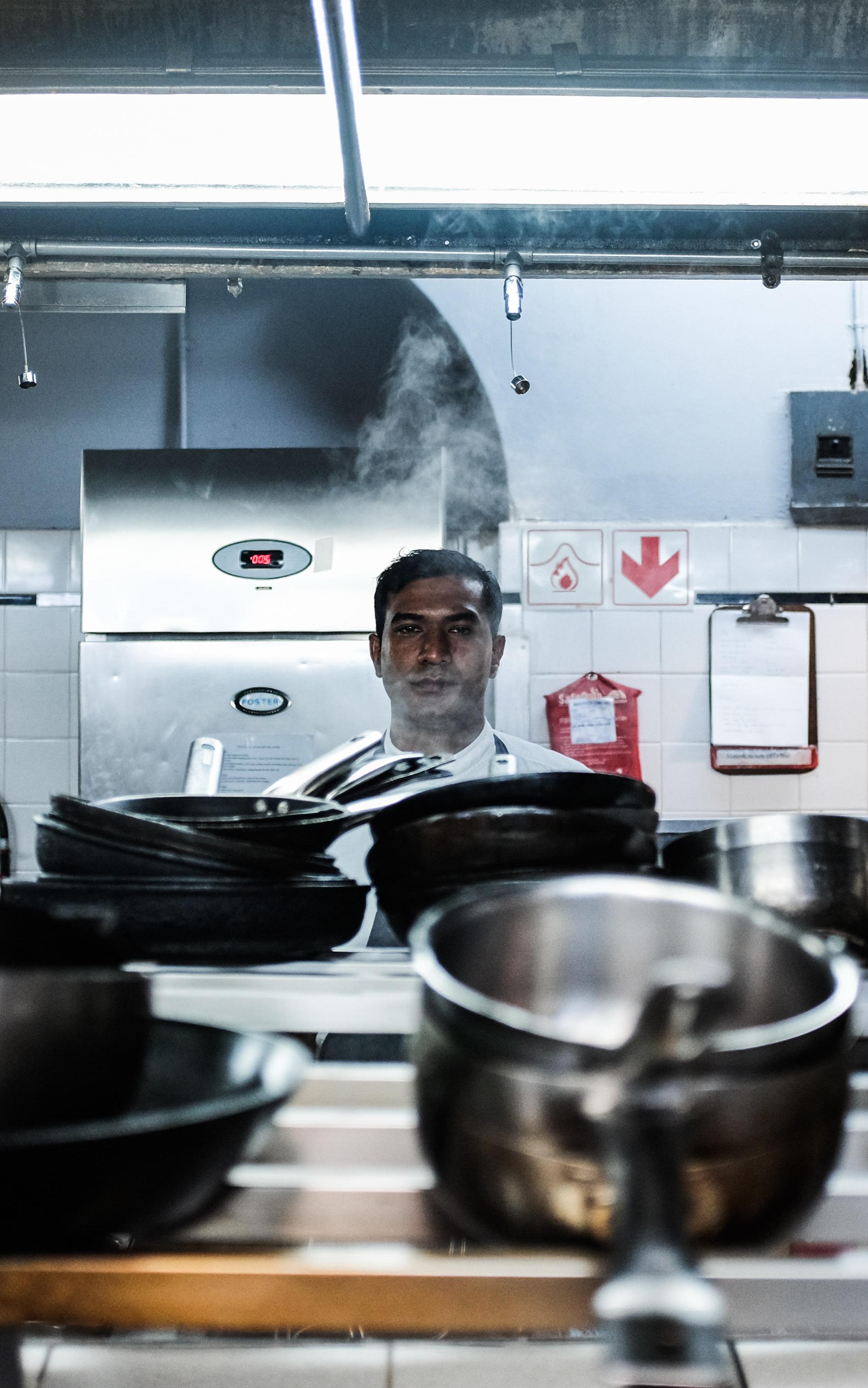 chef in kitchen