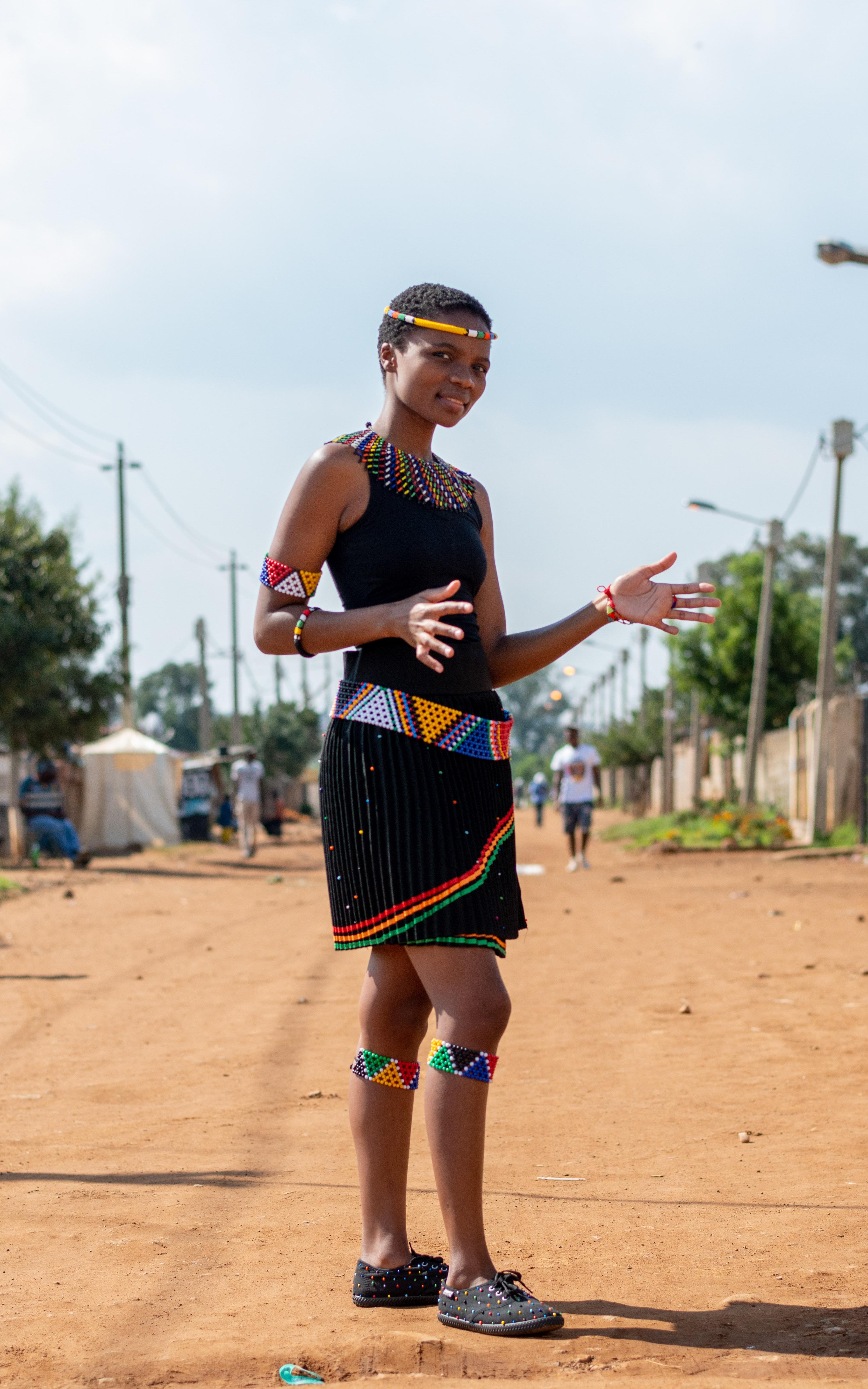 Girl in traditional wear.