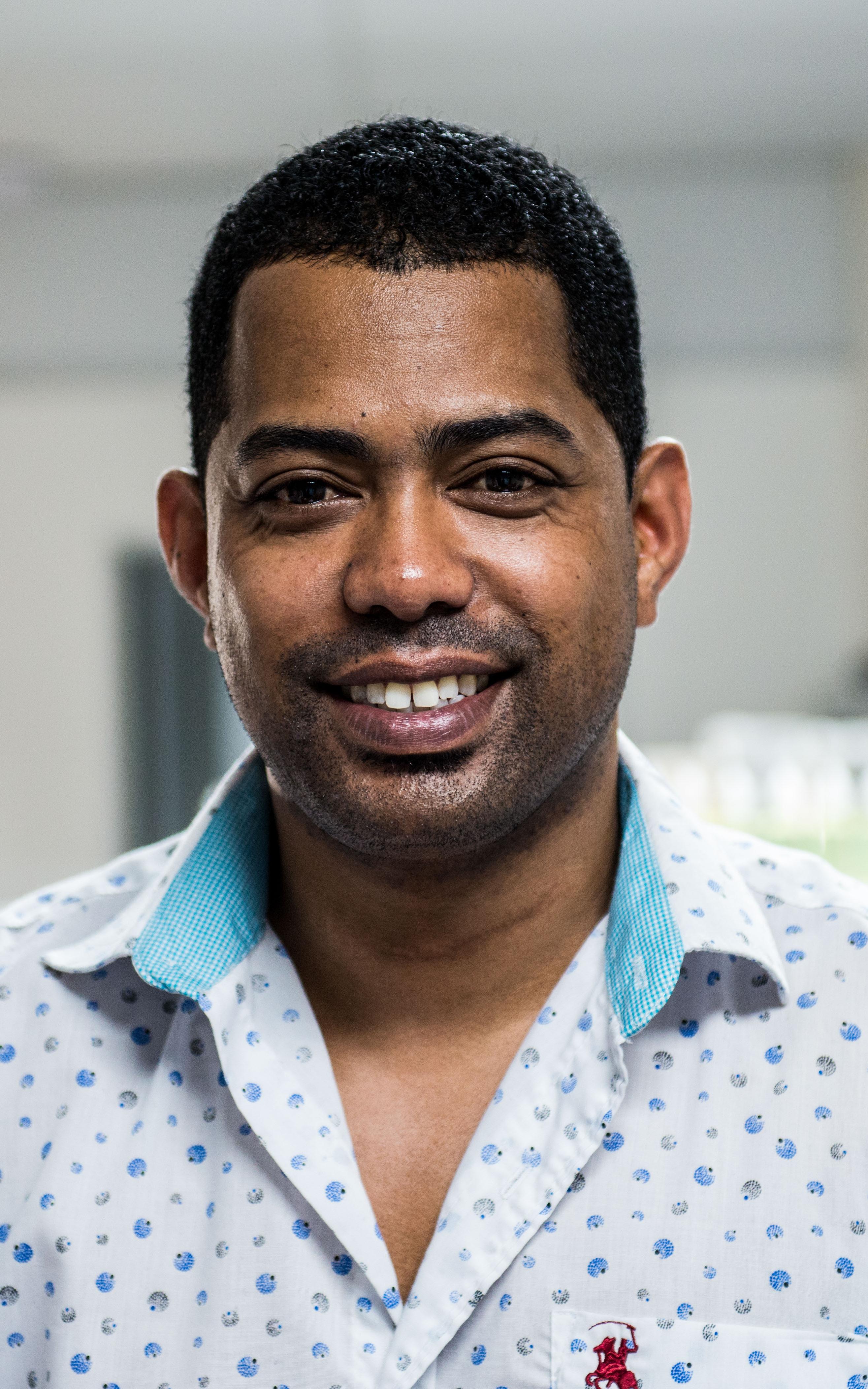 Man smiling. 