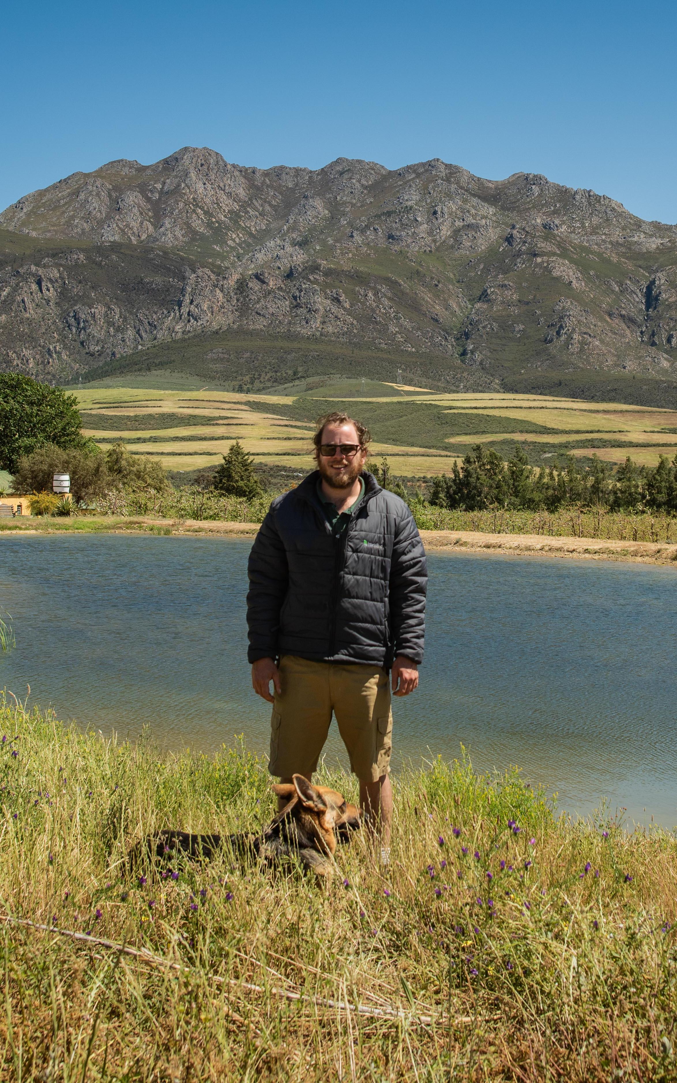Man standing in a valley