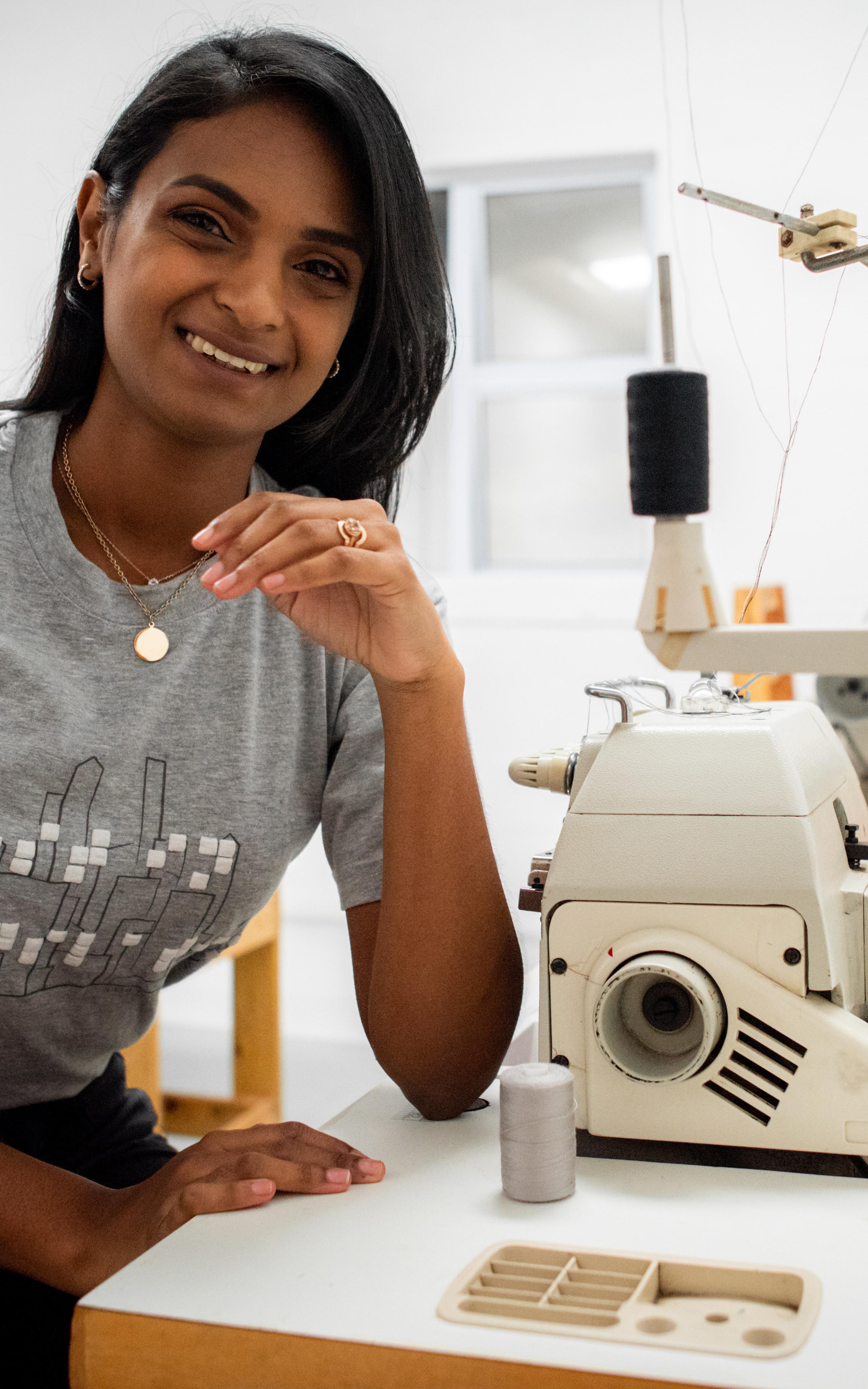 Balini Naidoo is the designer creating braille clothing