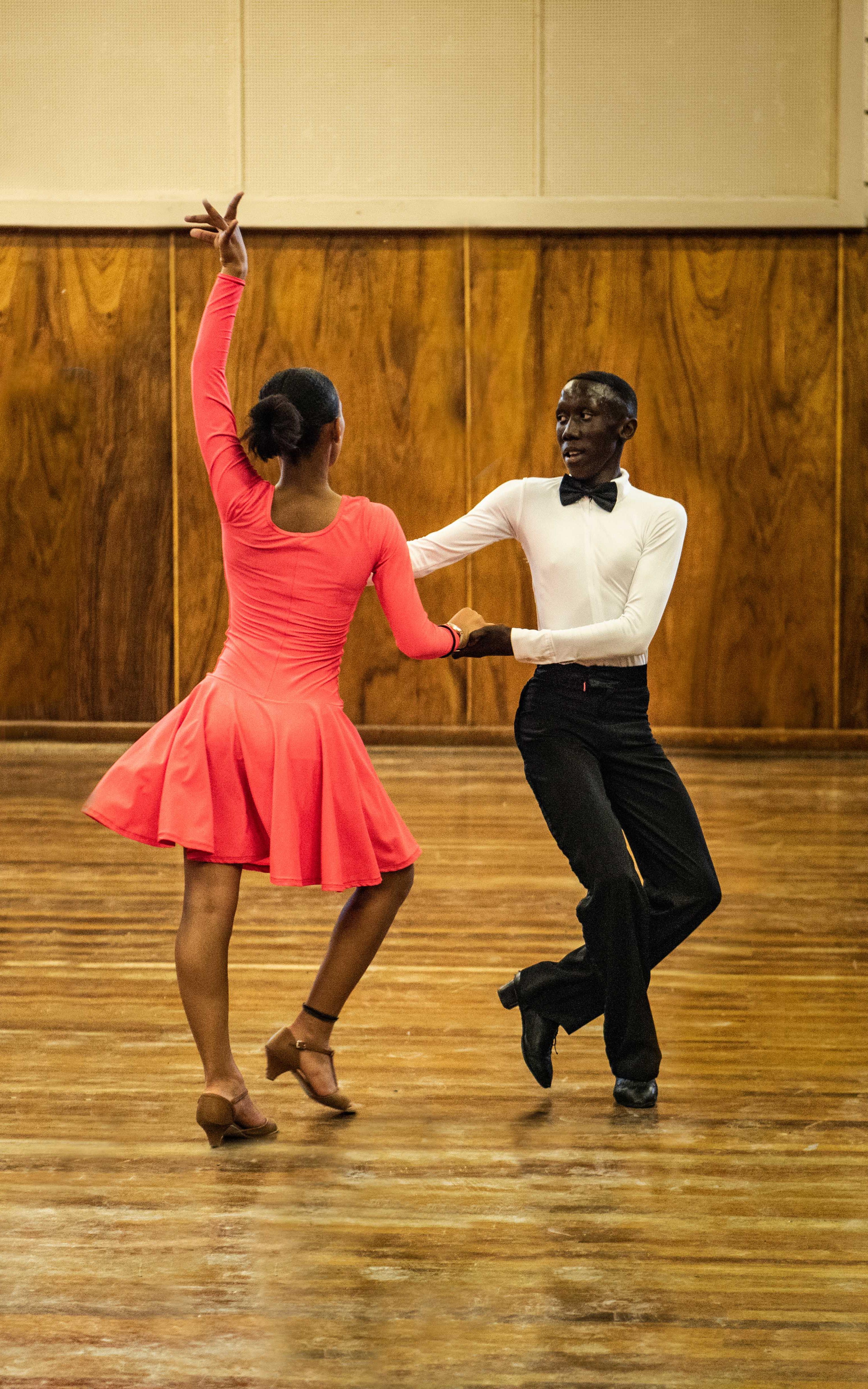 Two dancer doing ballroom dance