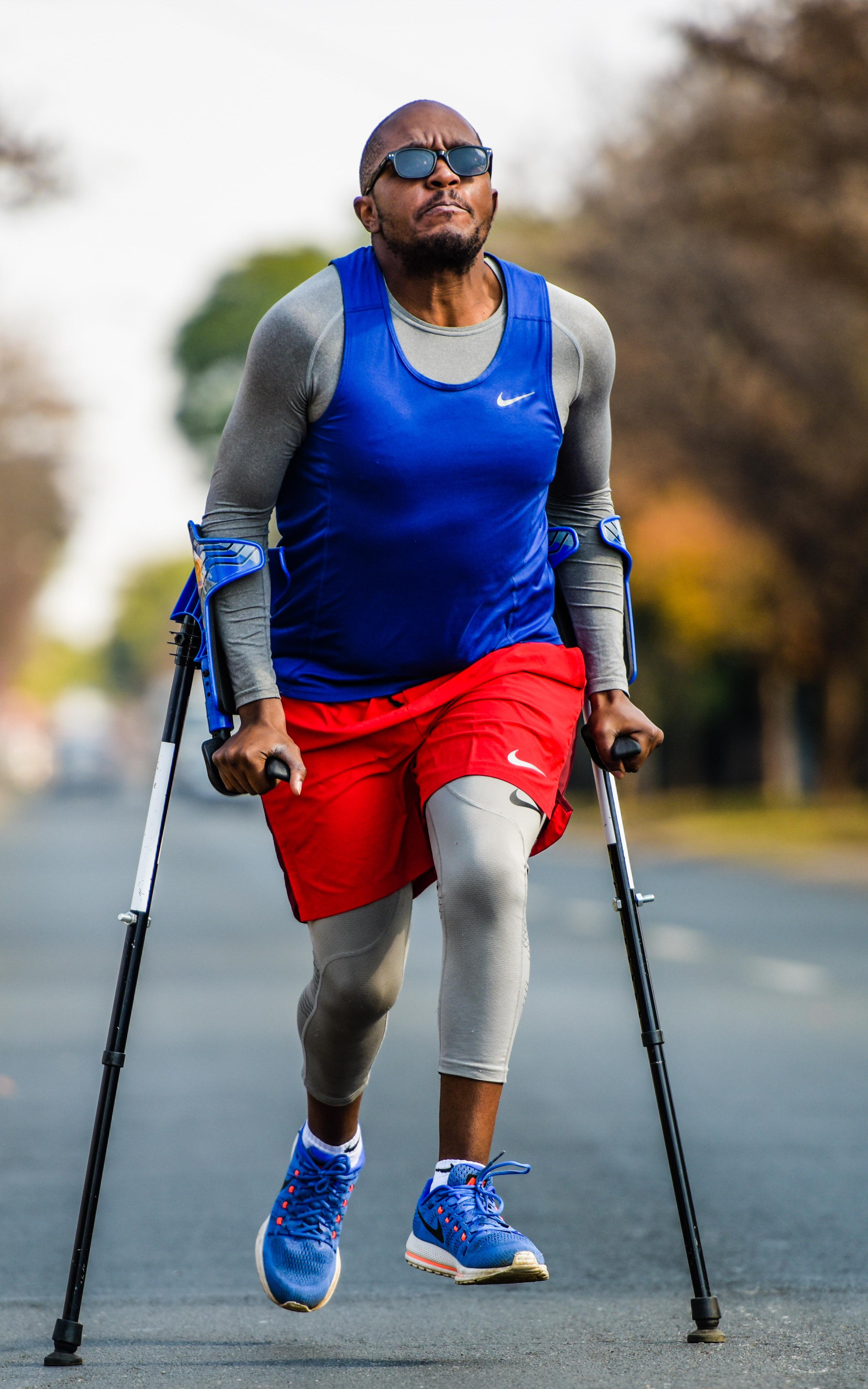 Meet the athlete running marathons on crutches