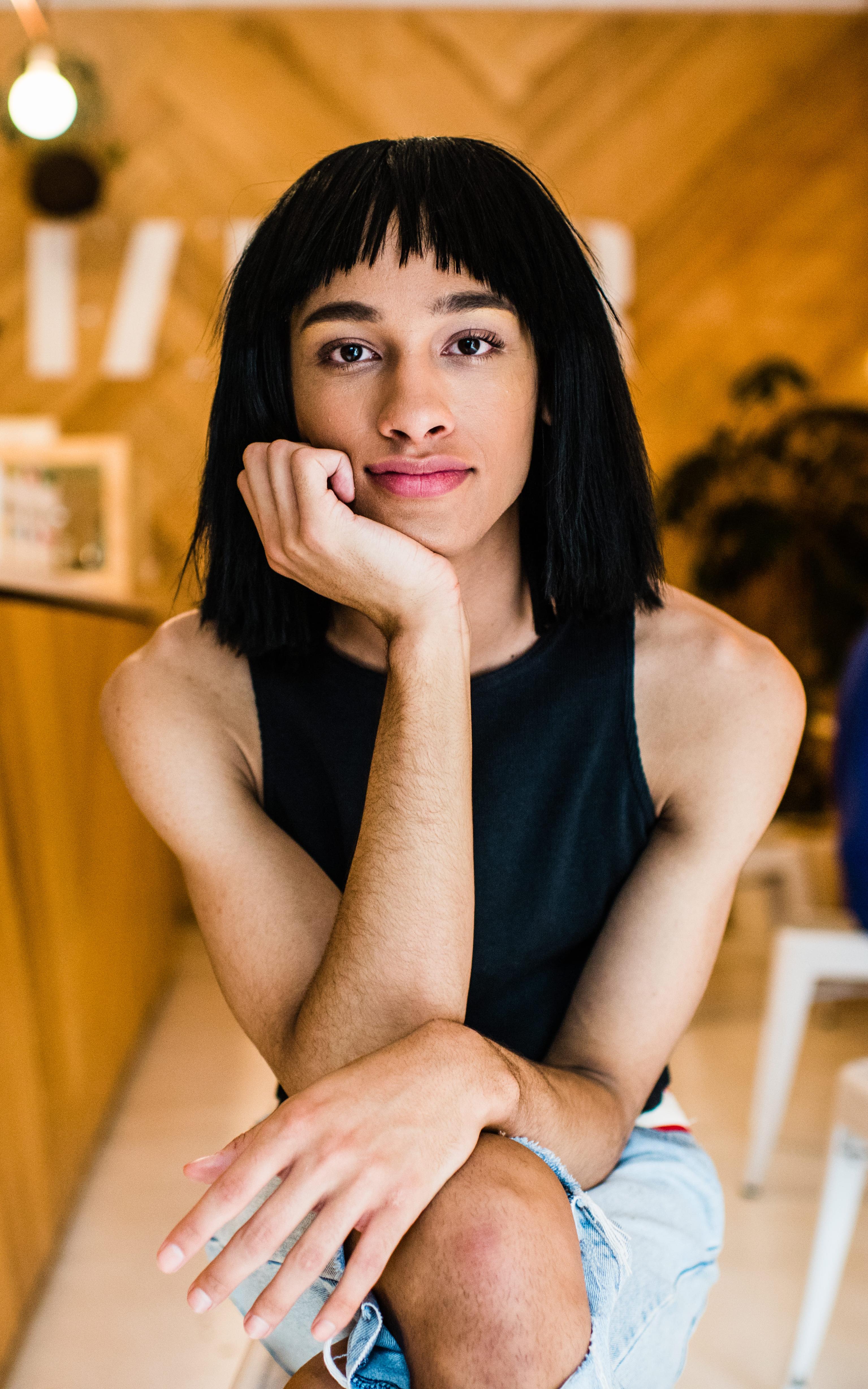 Woman smiling at camera