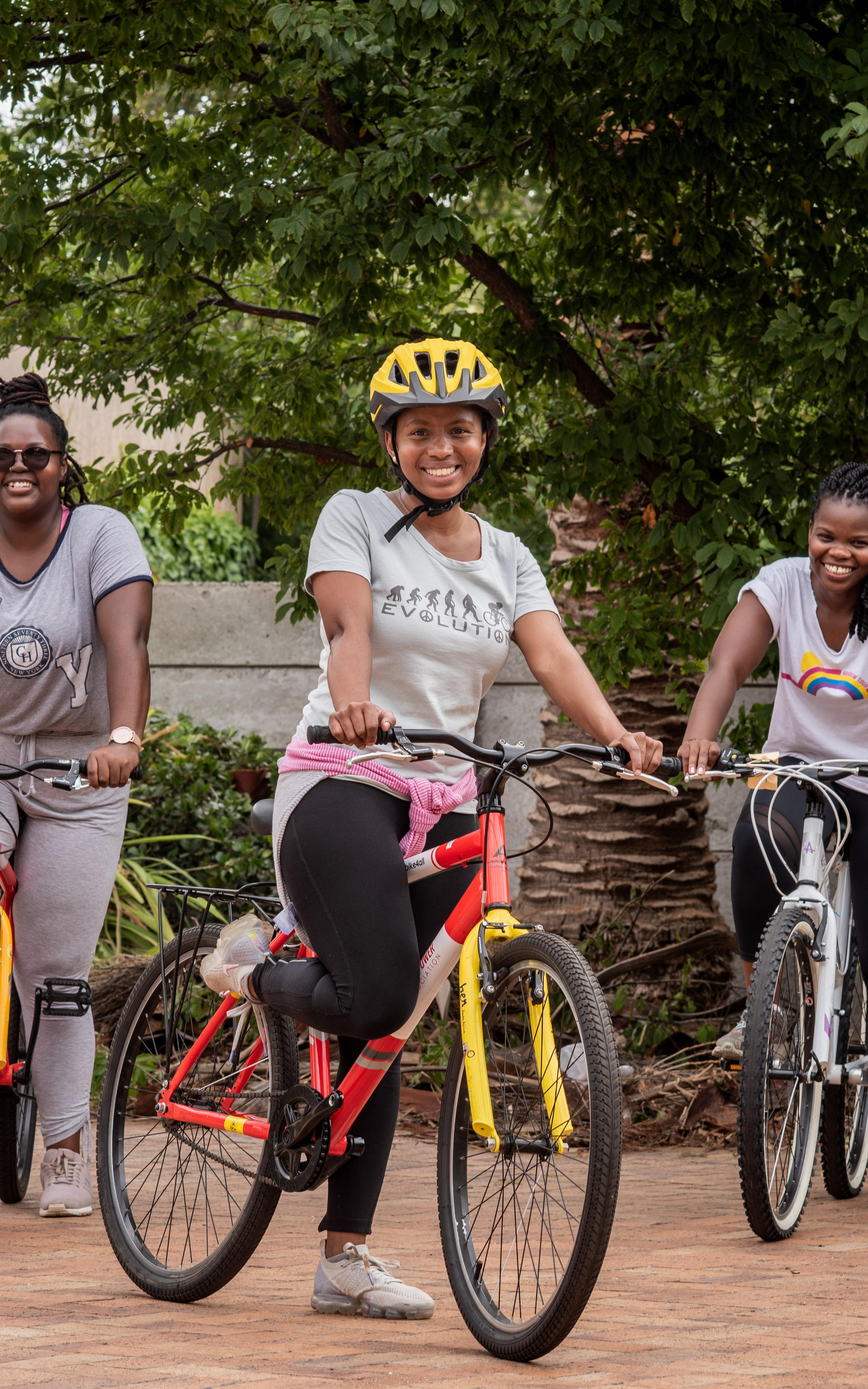 Women on bicycles