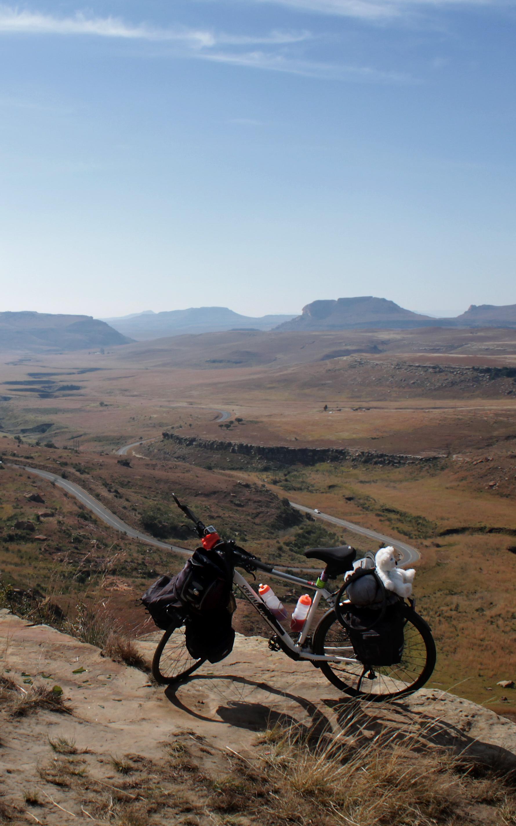 Bike on a mountain. 