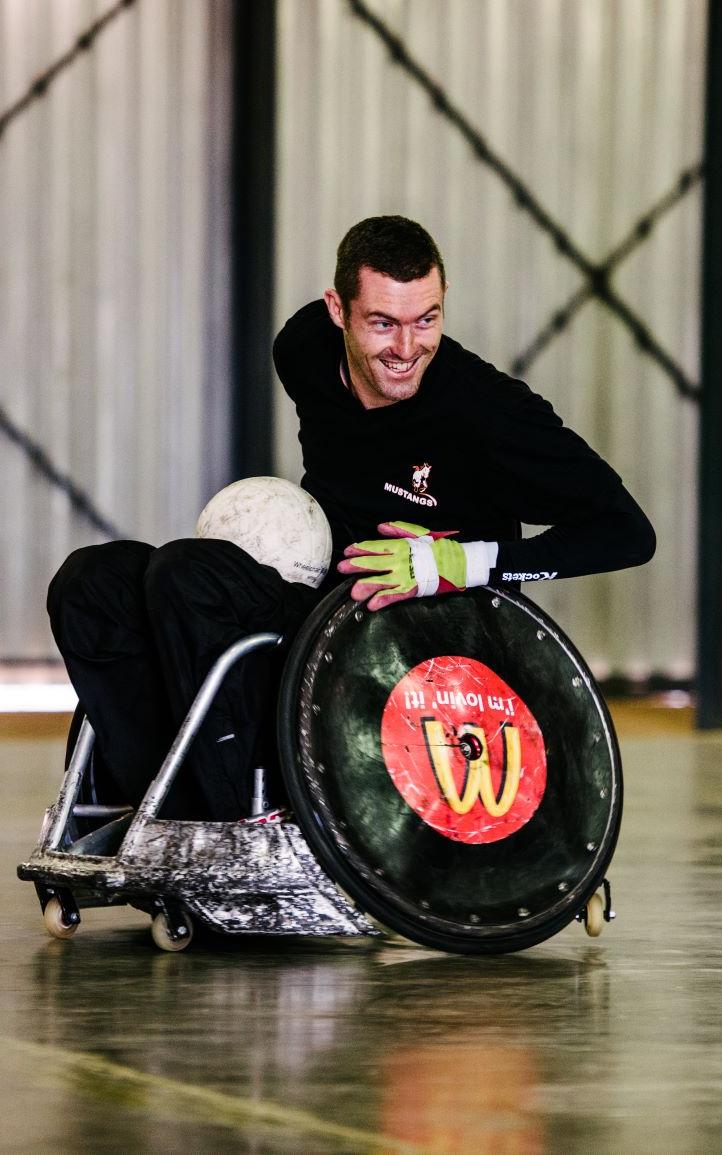 Wheelchair rugby player