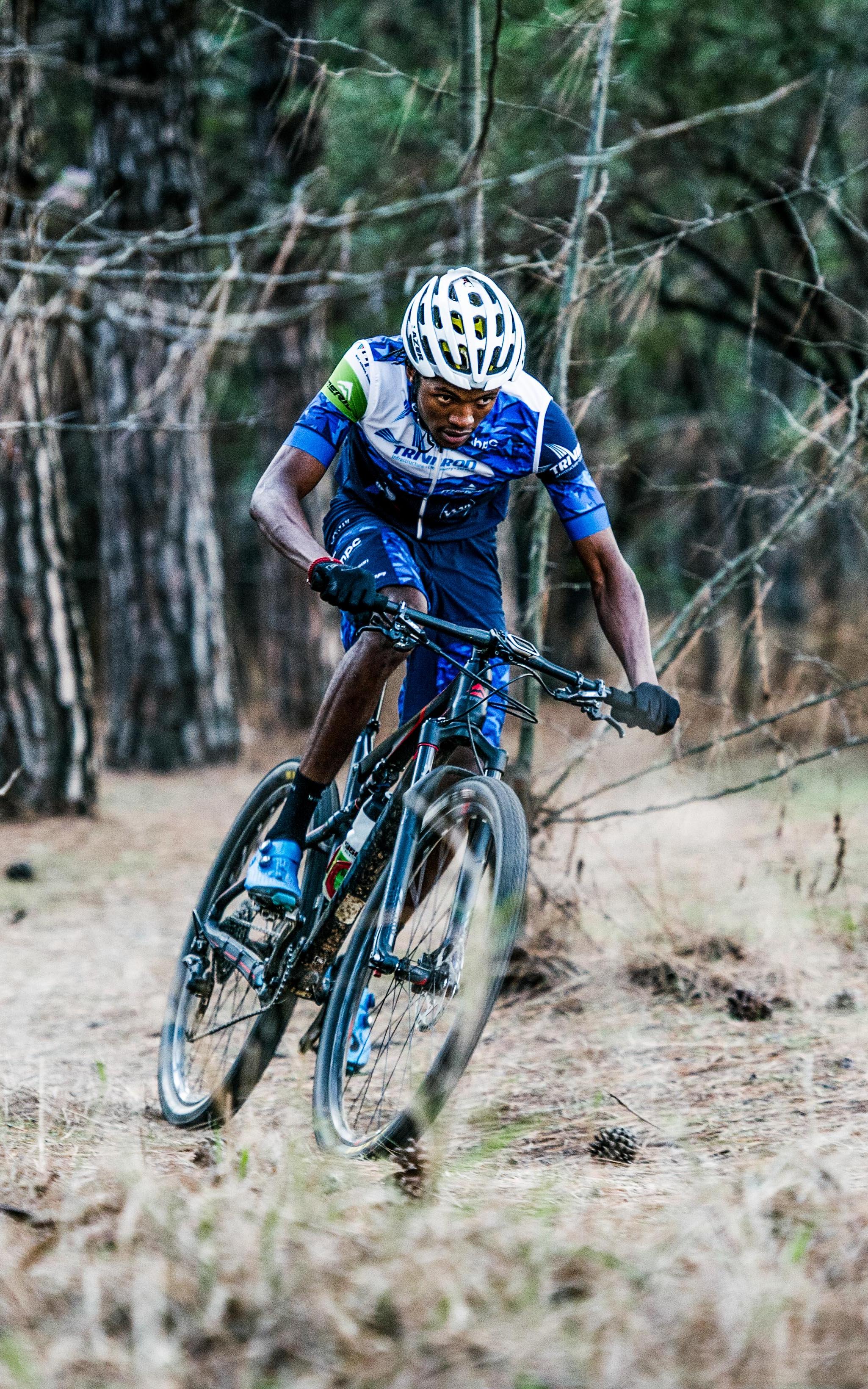 Man on a mountain bike