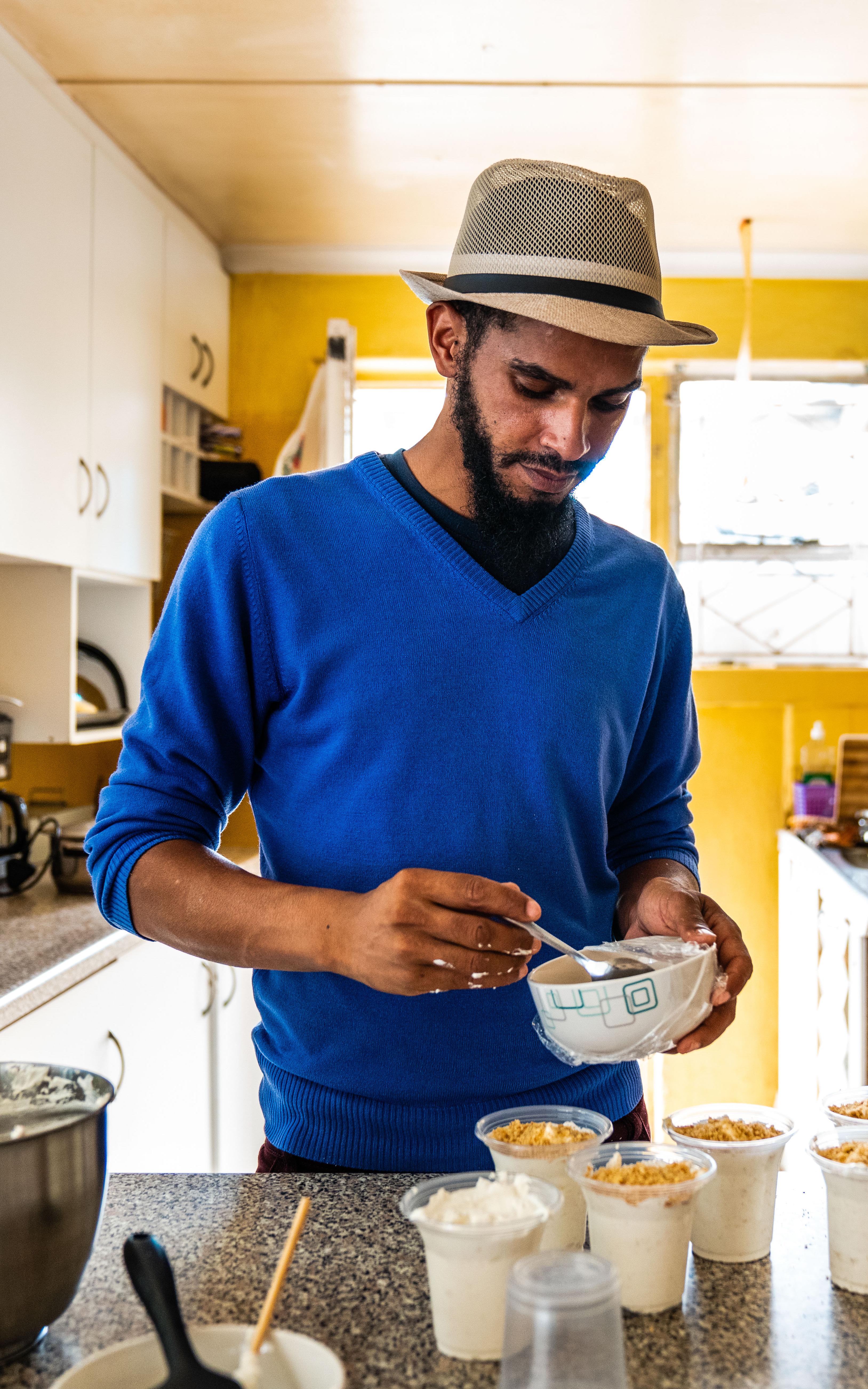 man in kitchen