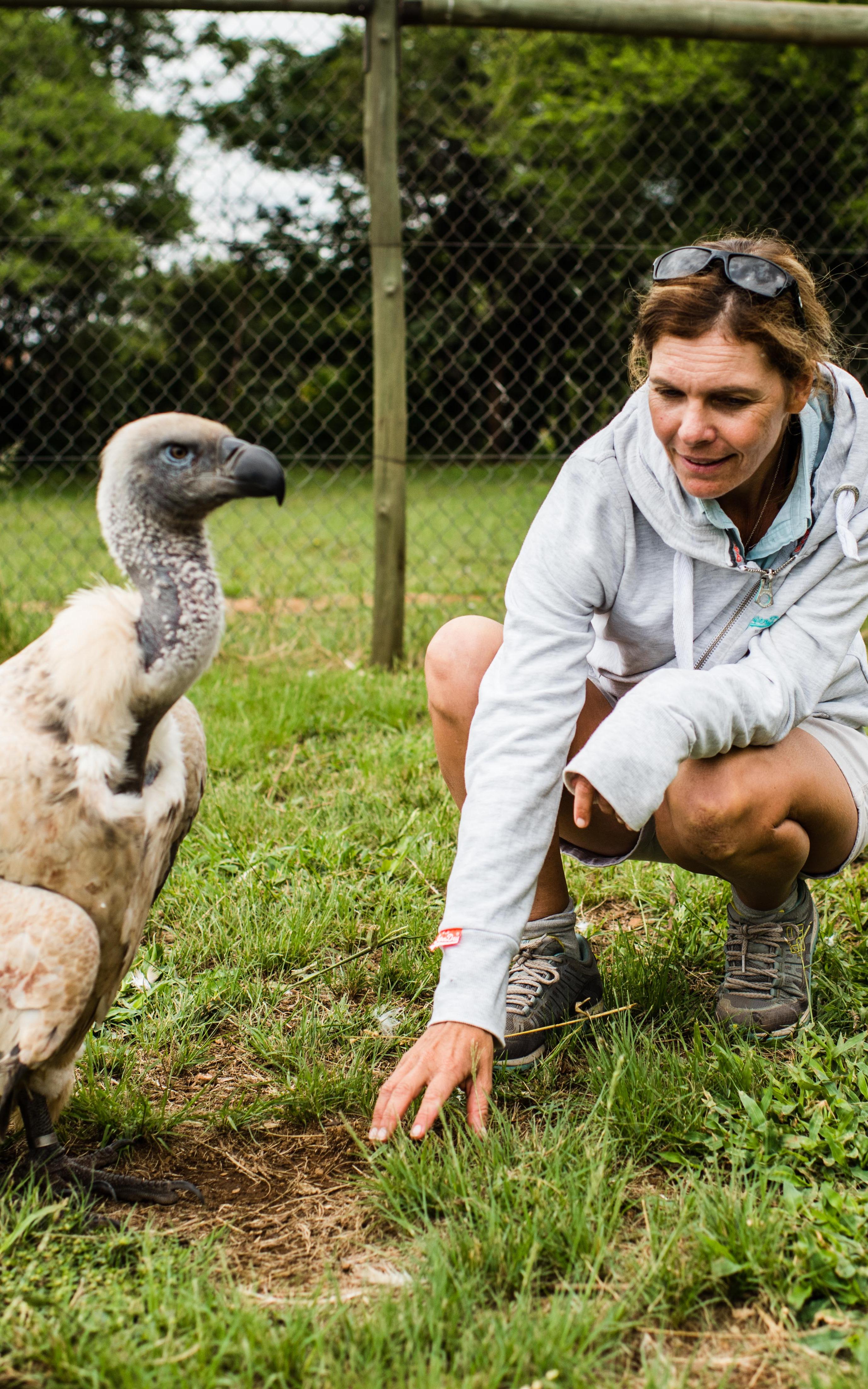 Woman with vulture