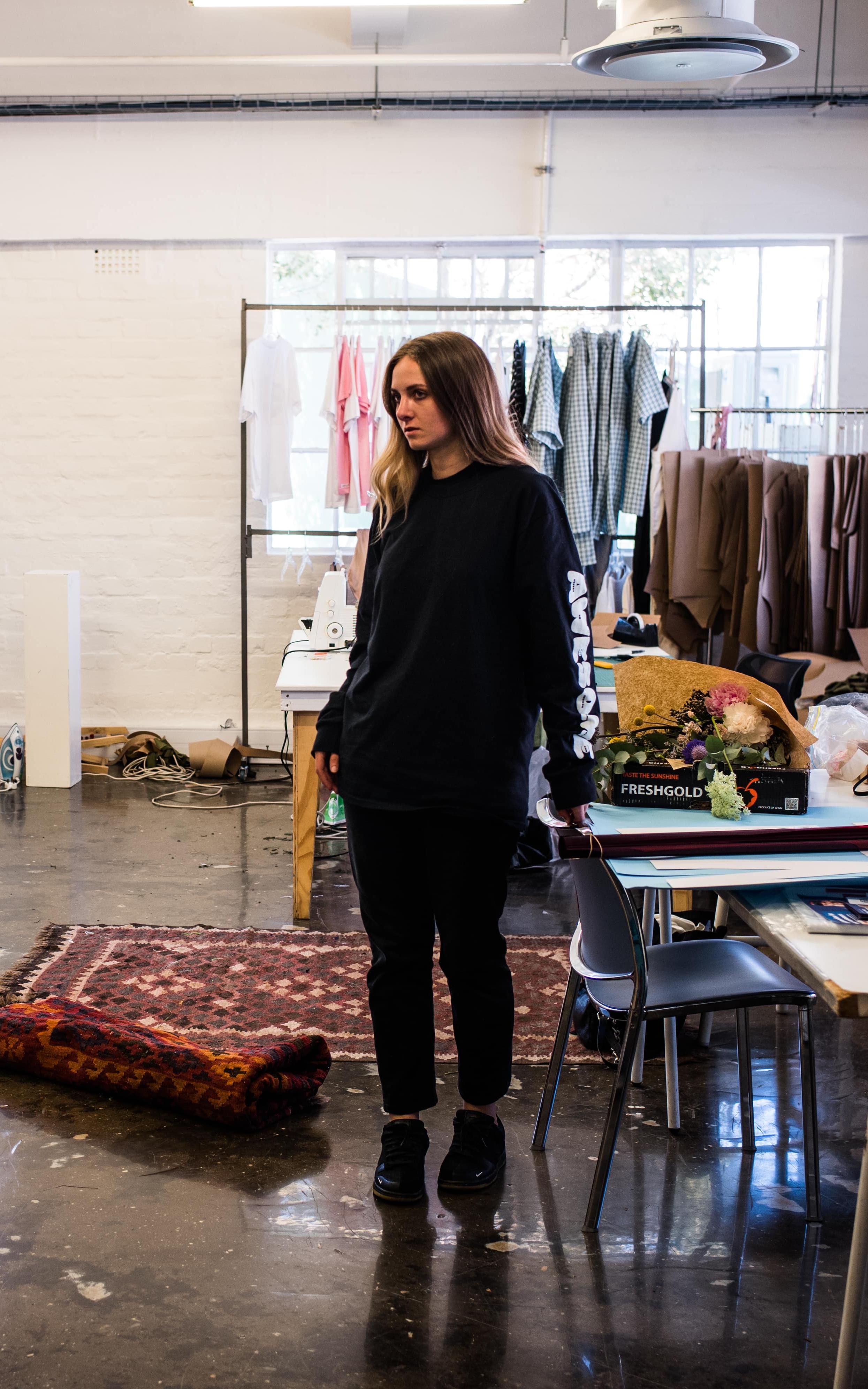 Woman standing in art studio