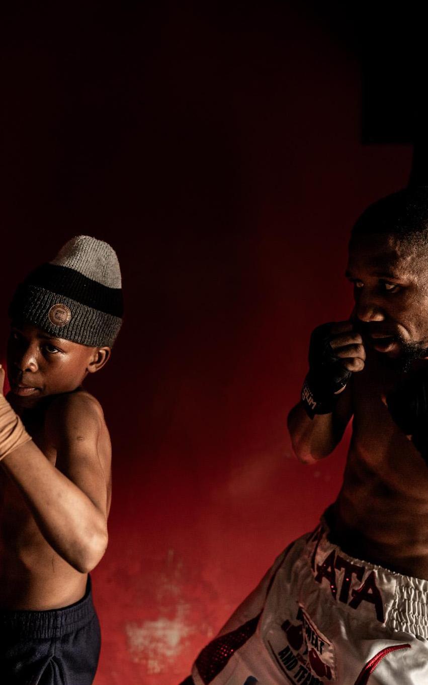 Nhlanhla Dube and Kaya Mlata from Khayelitsha Boxing Academy