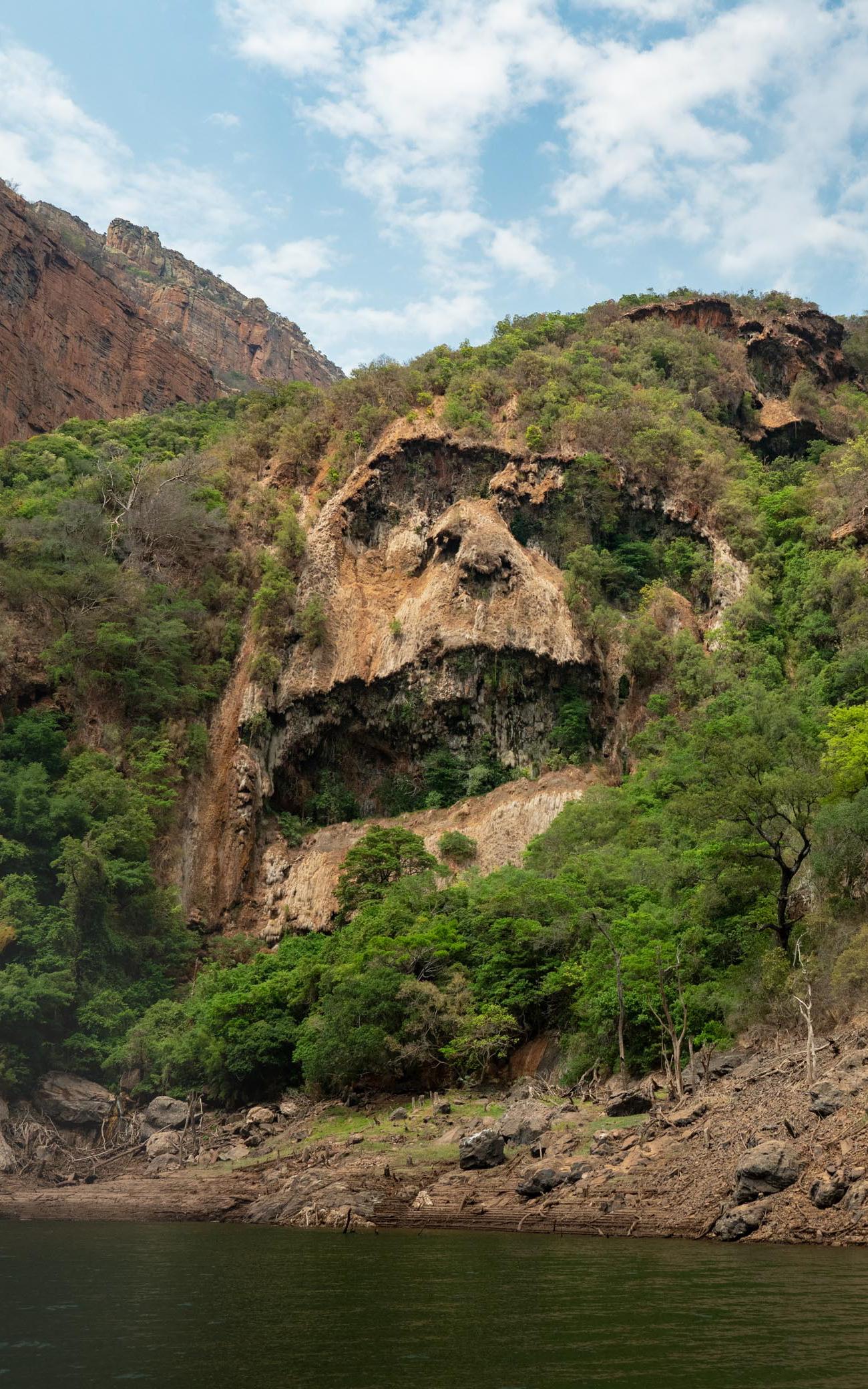 Face in mountain. 