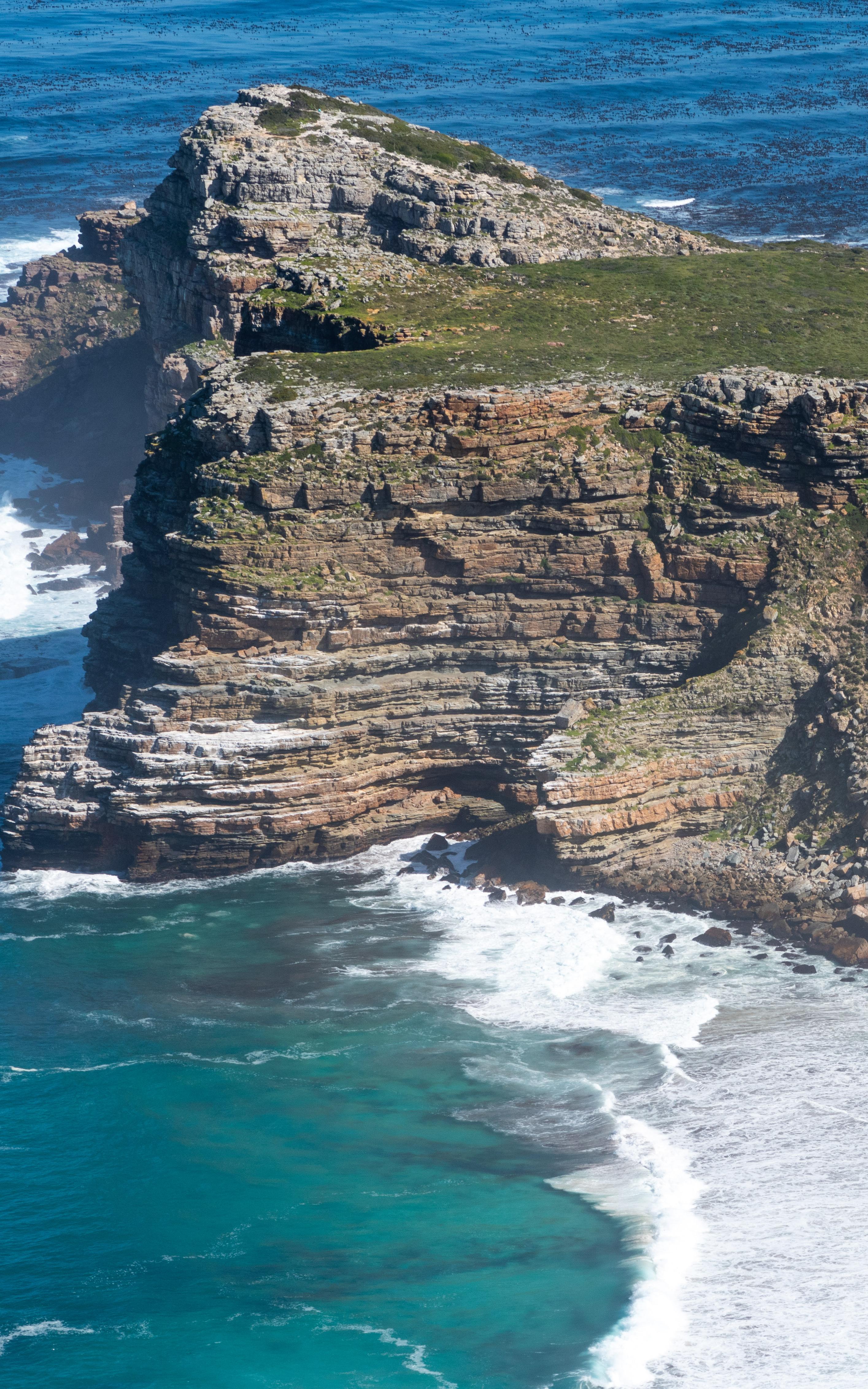 cliffs and the ocean.