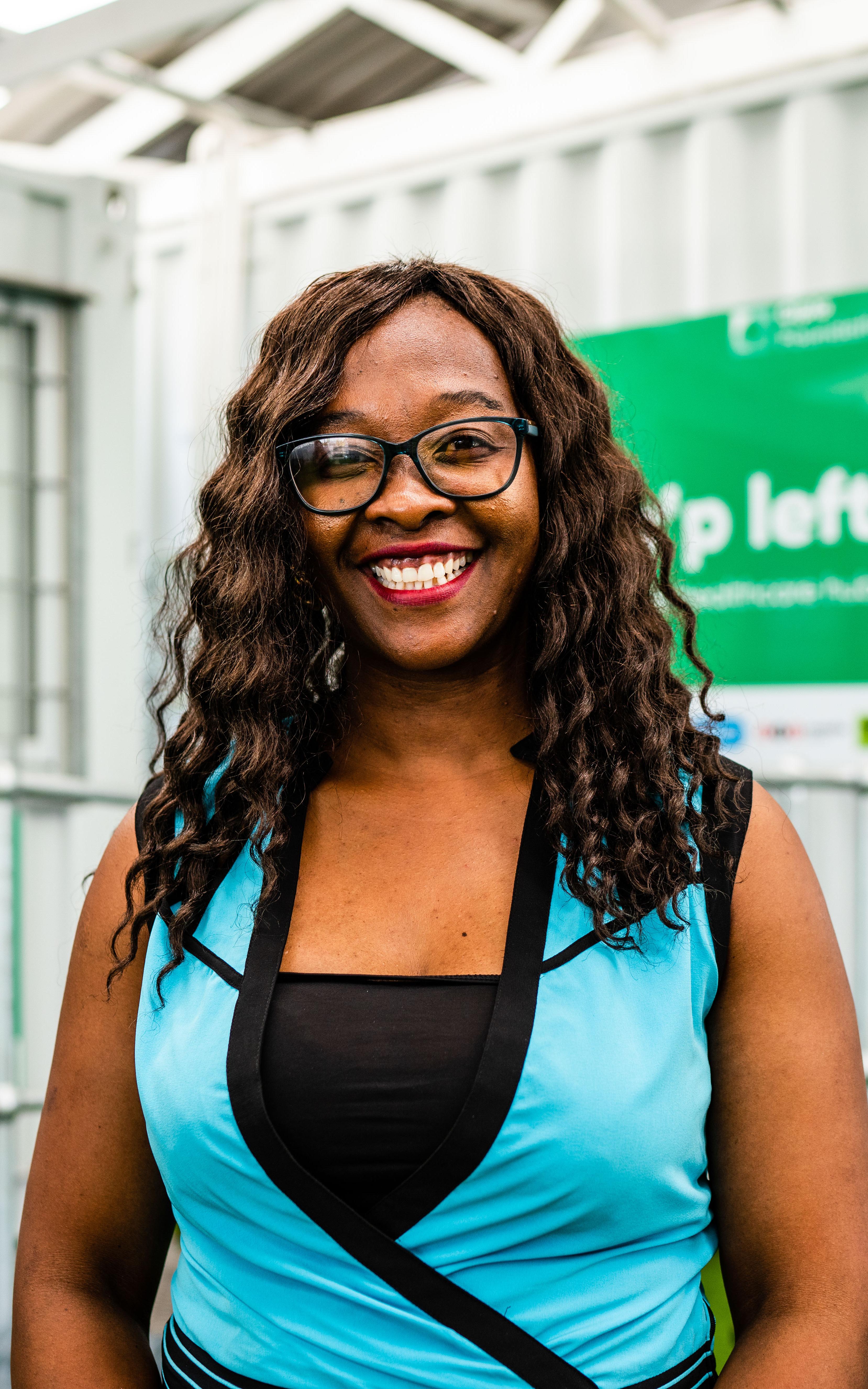 Woman smiling. 