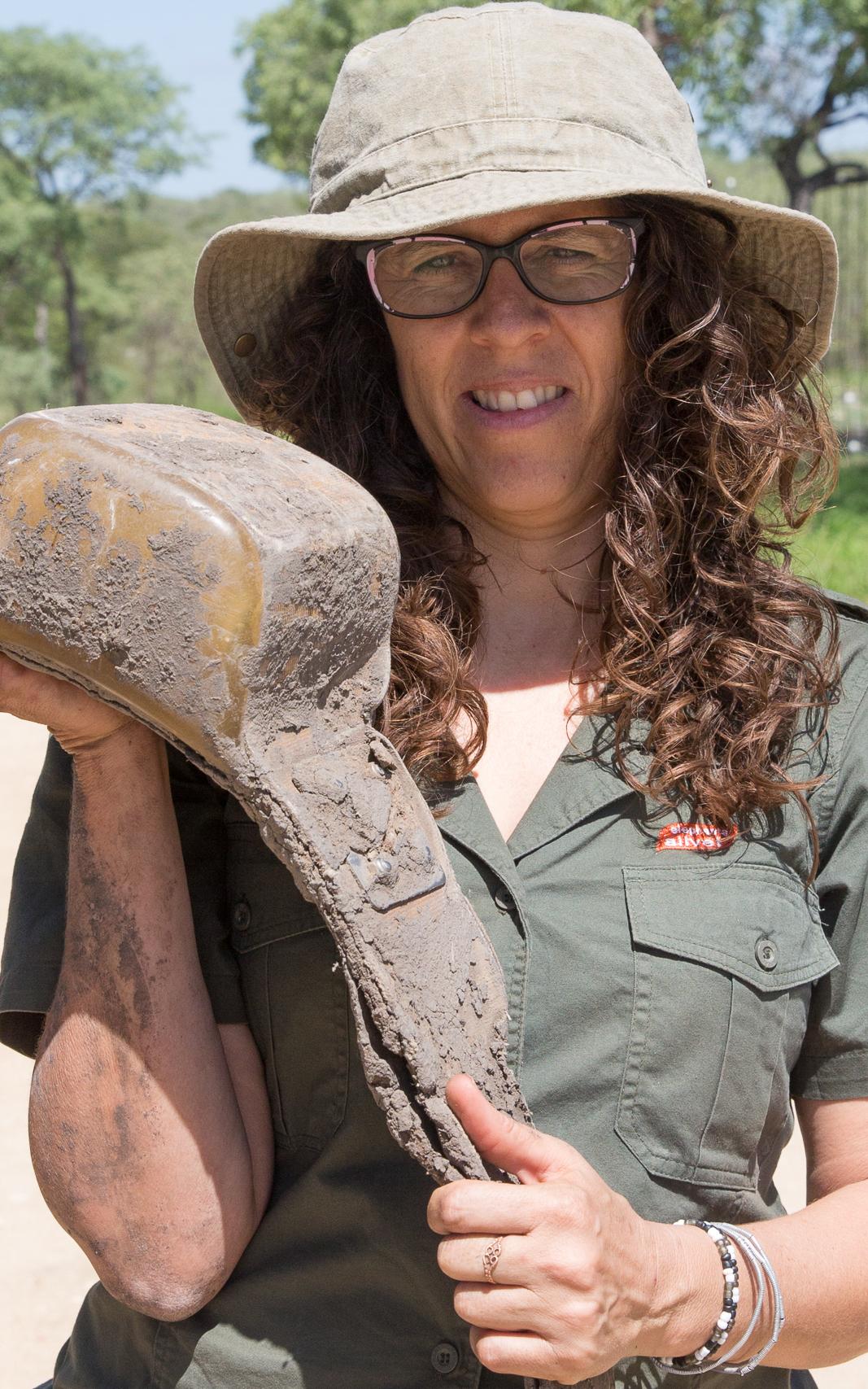 Woman with an elephant collar