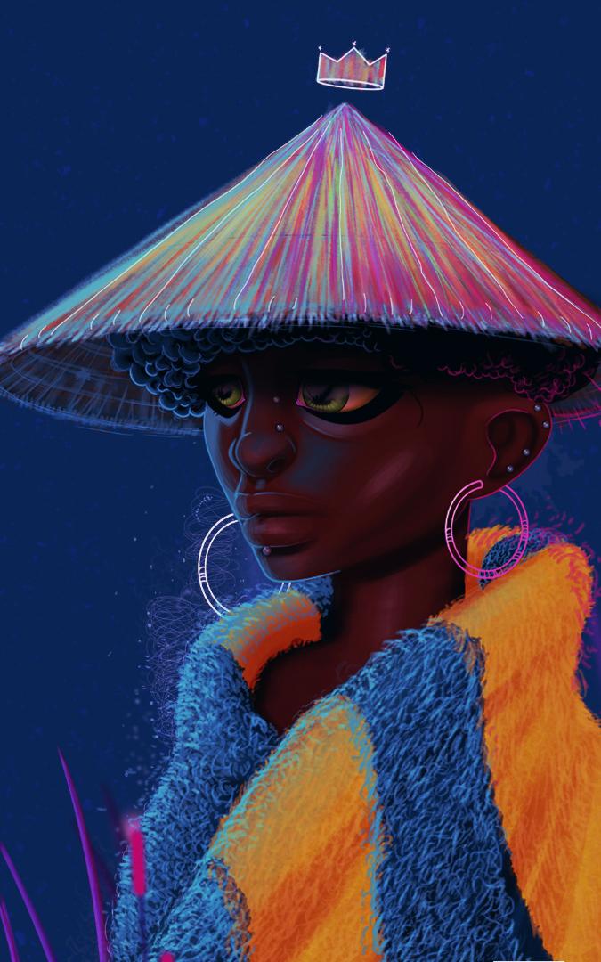 Matladi drawing inspiration from African visual identity and heritage.