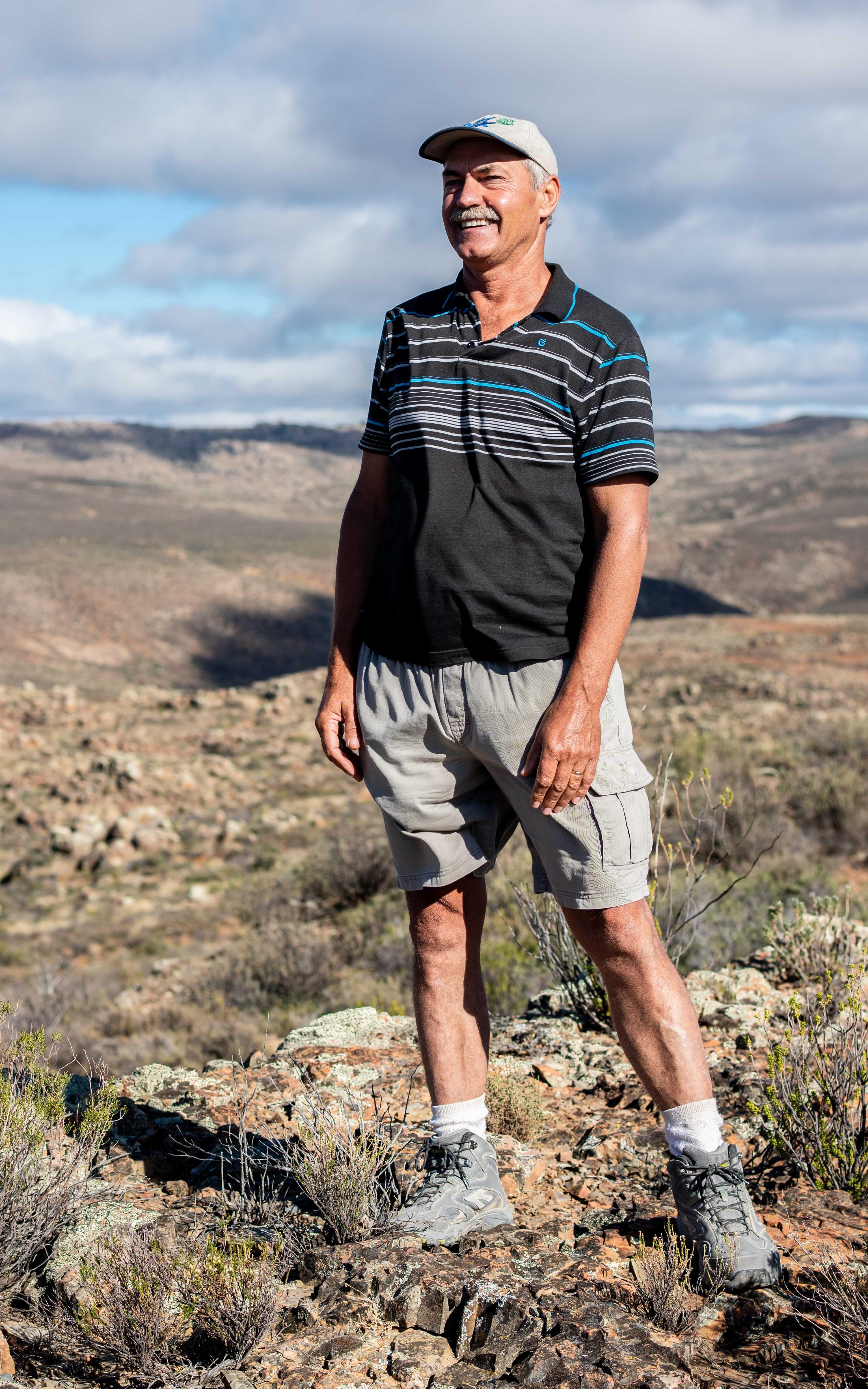 Man standing in the karoo