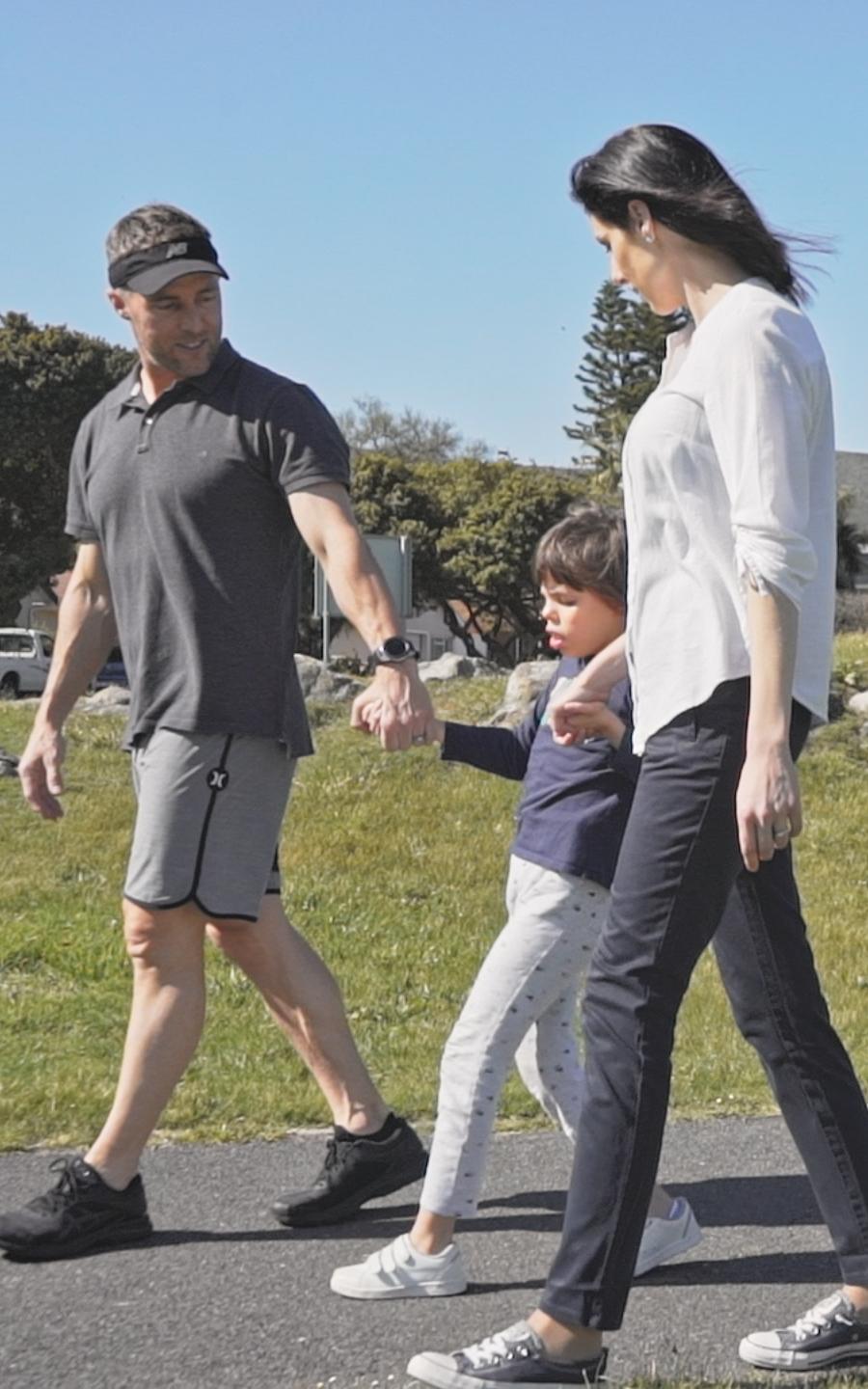 A fathers passion made the daughter took her first steps walking