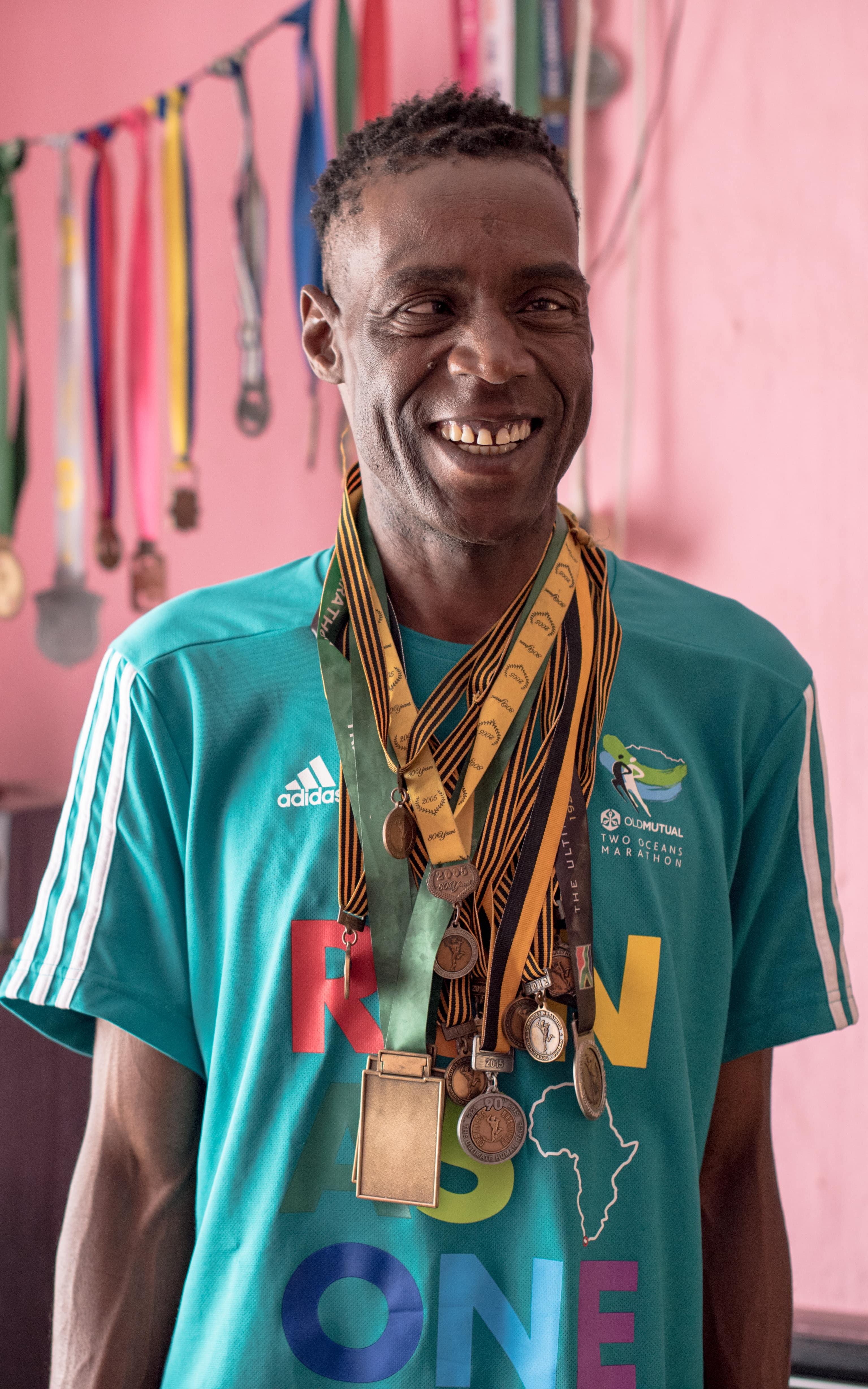 man with medals
