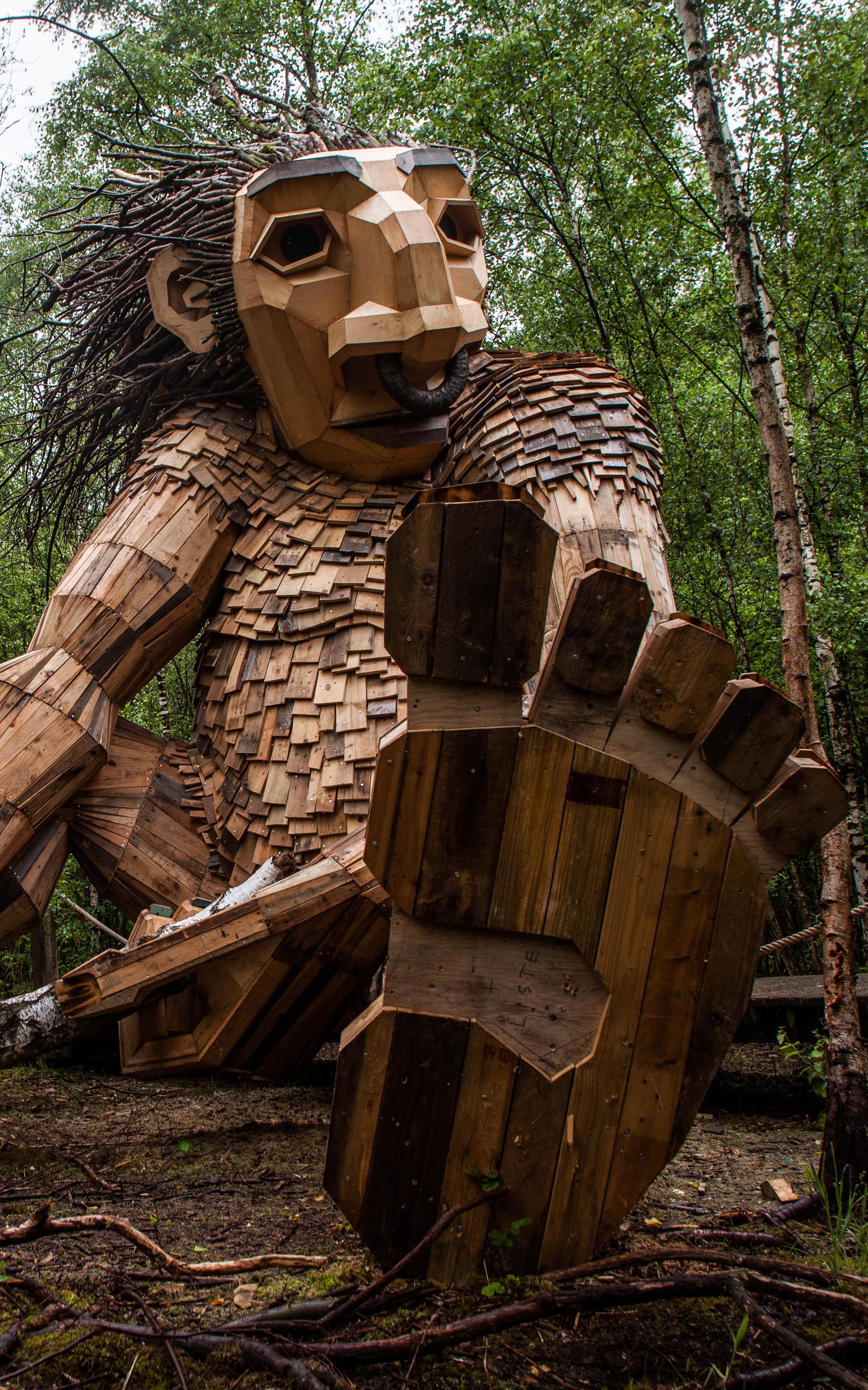 Beautiful News- Large sculpture in a forest