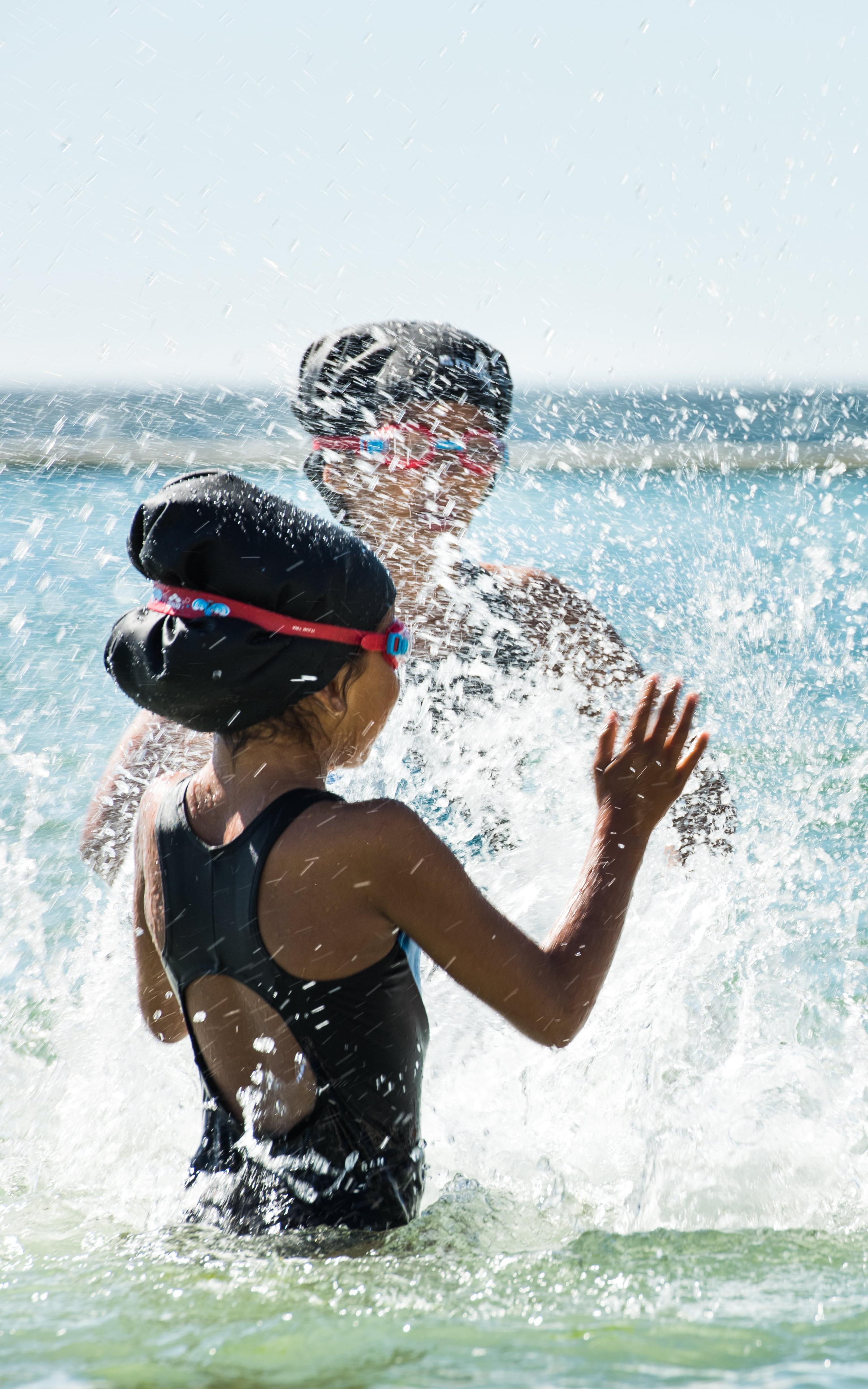 People swimming in the ocean