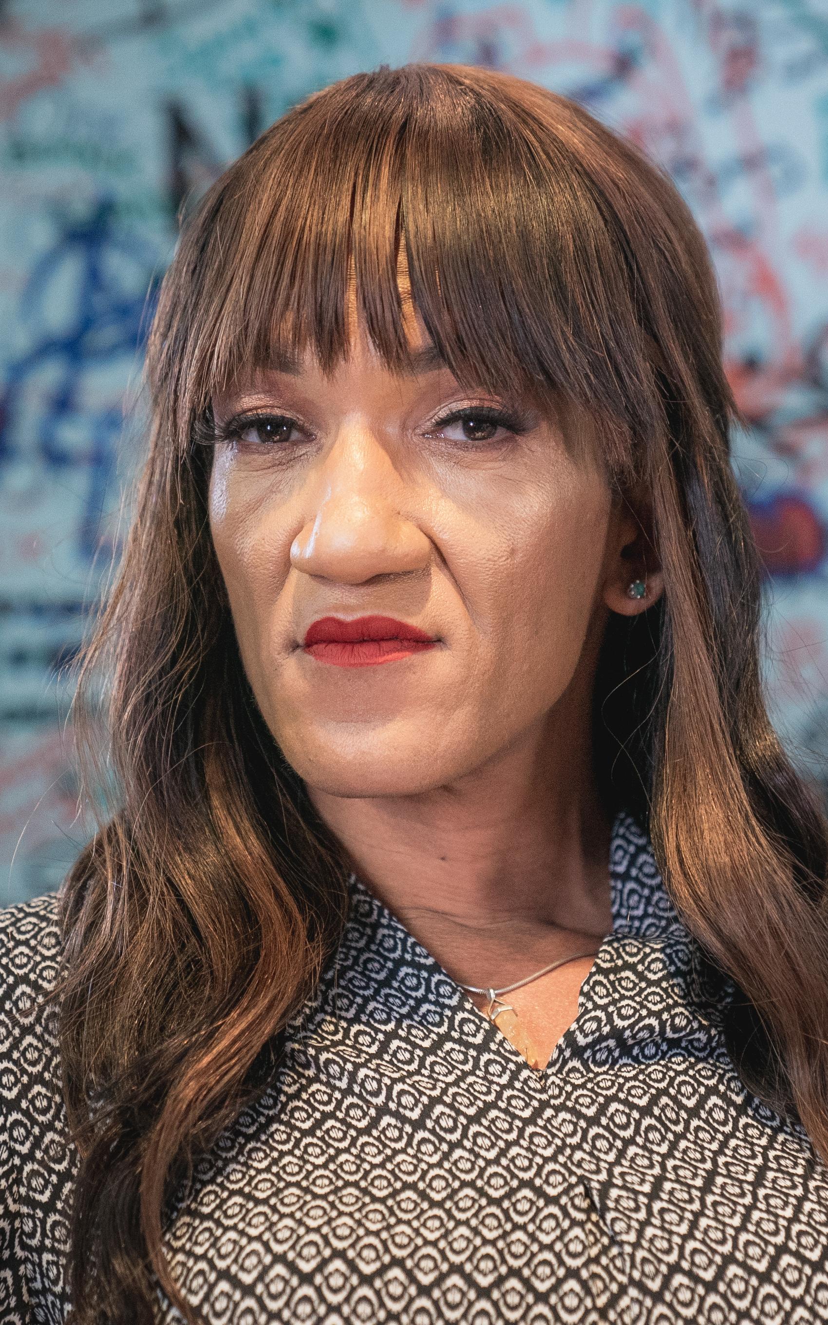 Woman smiling to camera