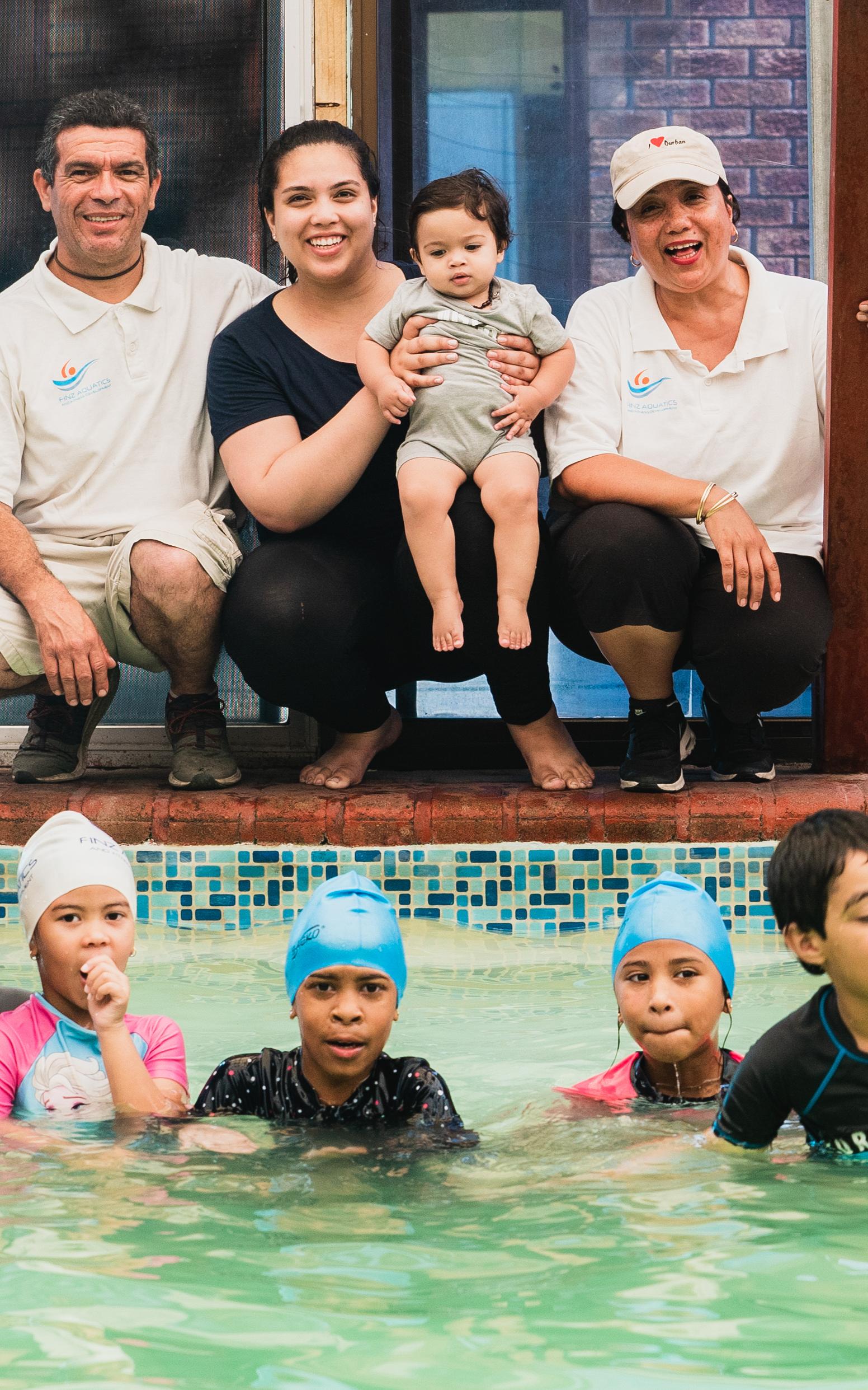 Children in Pool.