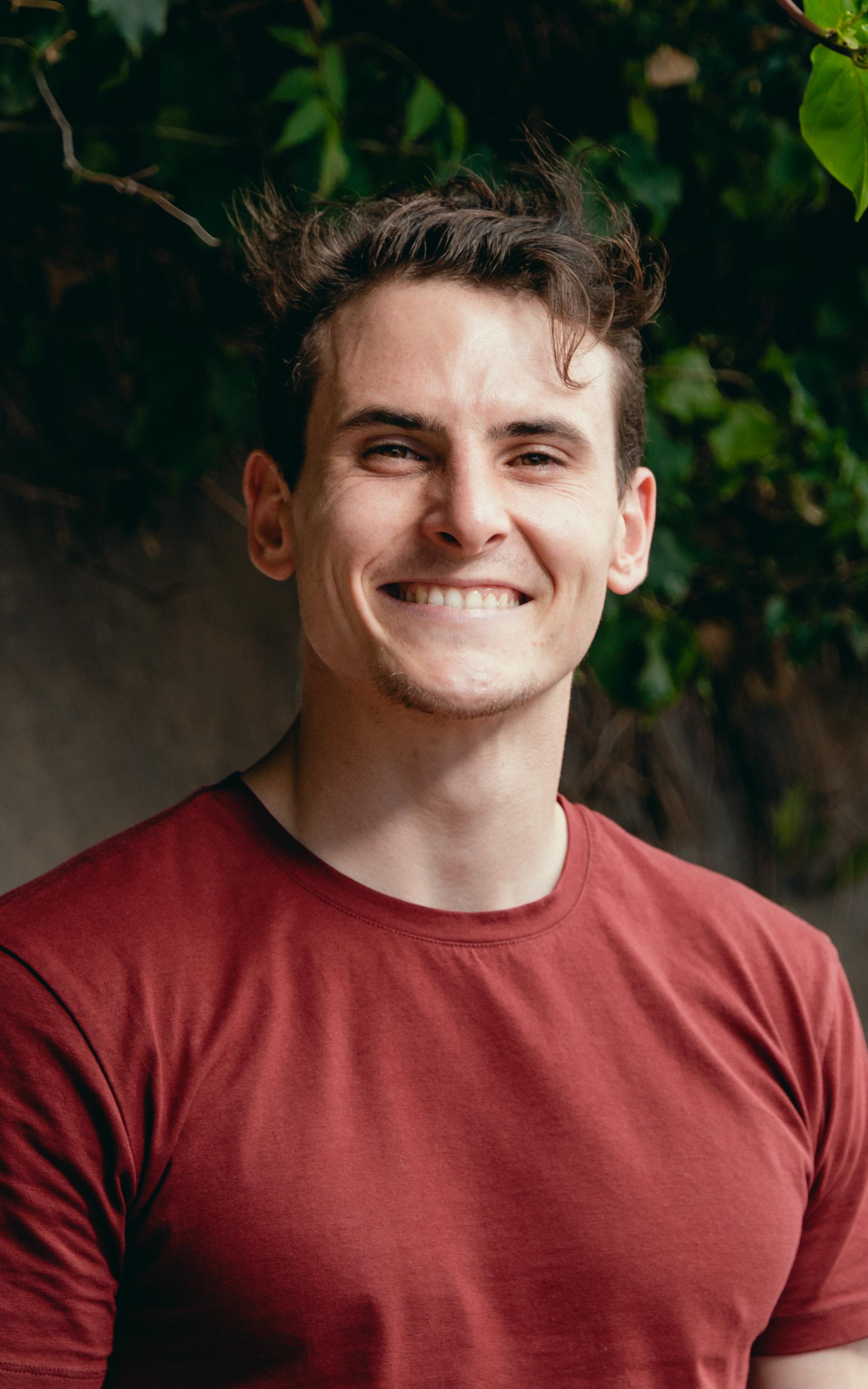 Man smiling. 