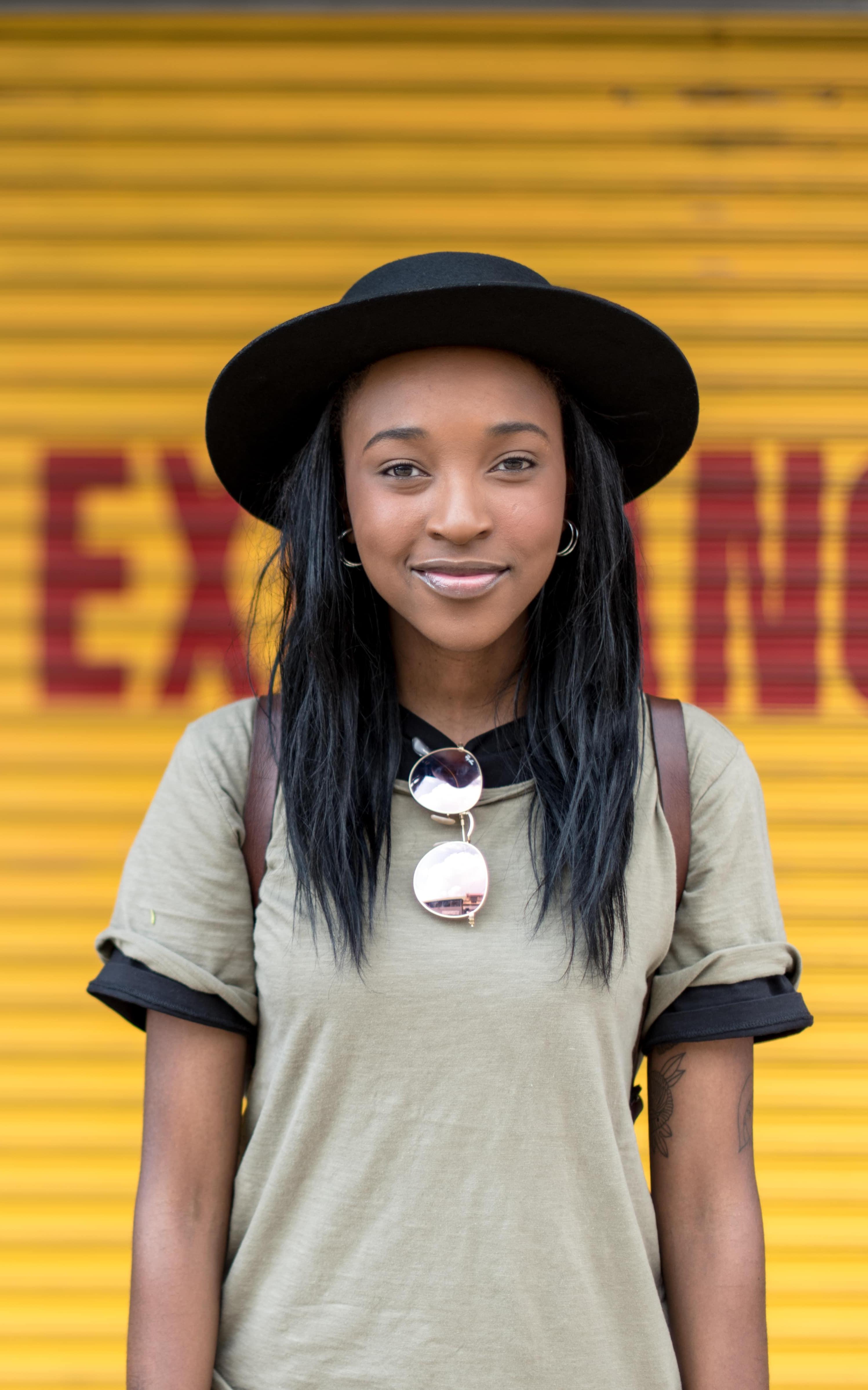 Woman smiling at camera