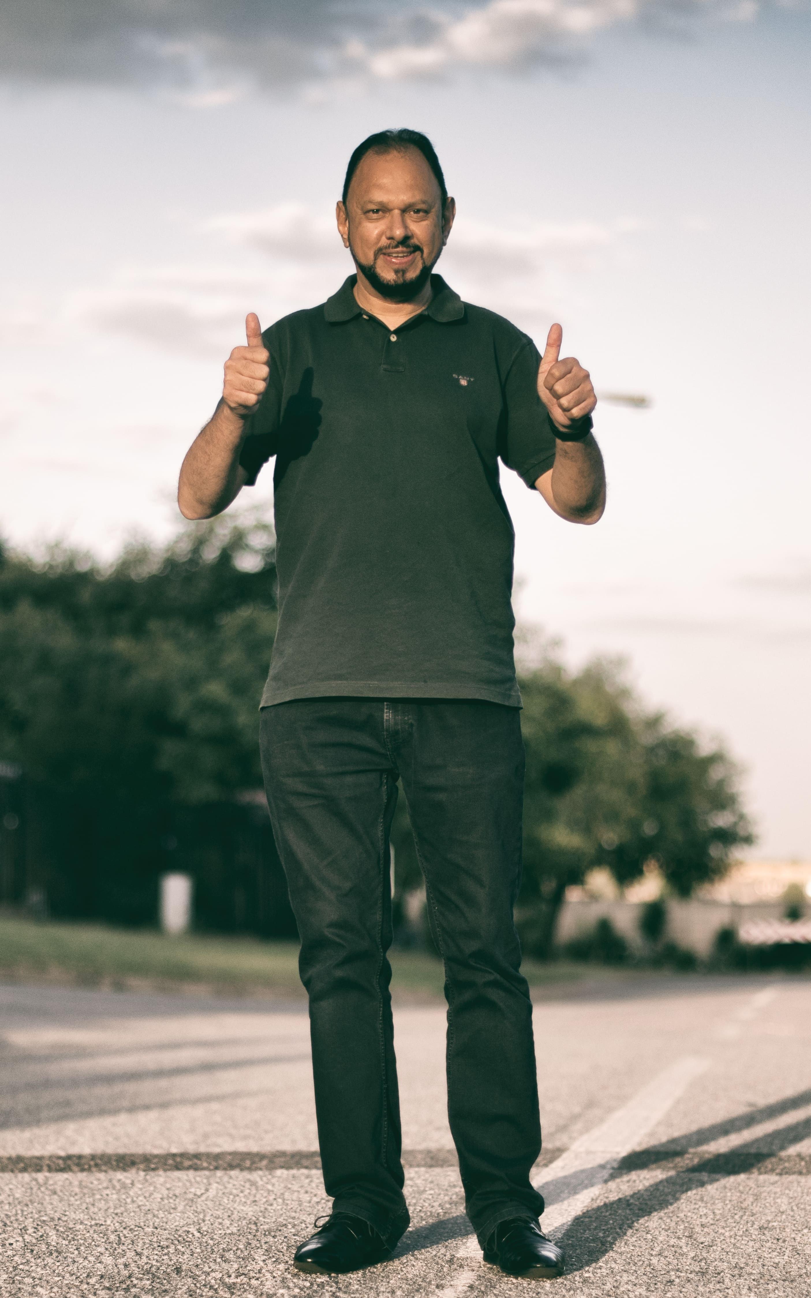 Man smiling at camera