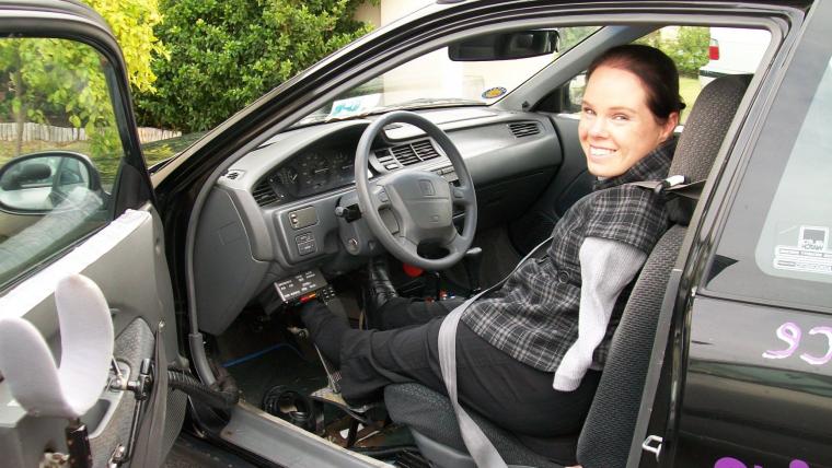 women in car. 