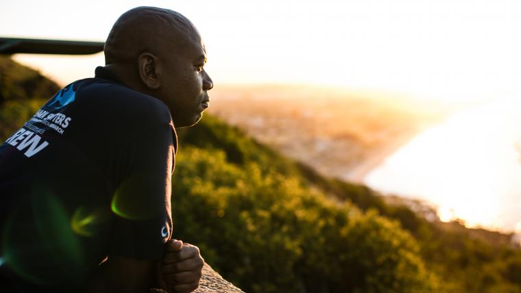 Man overlooking the ocean