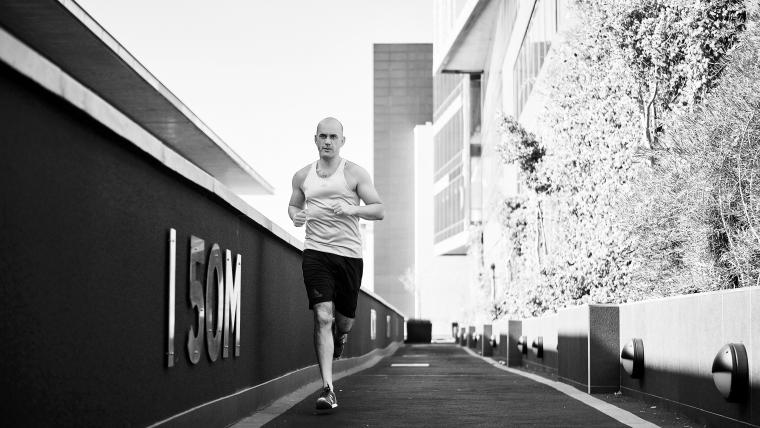 Man running. 