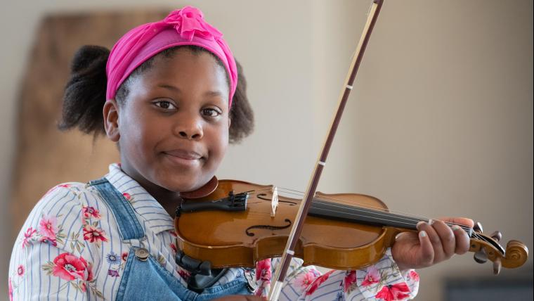 Her passion in violin, give her courage to practice it everyday.