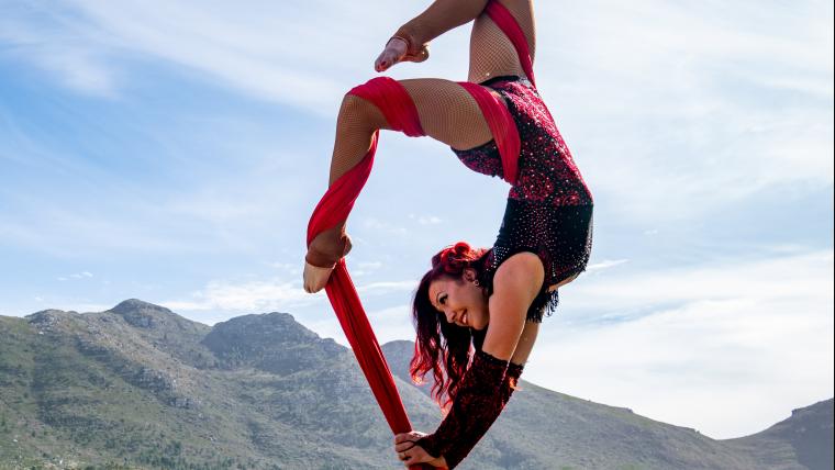 The sky is this dancer’s stage