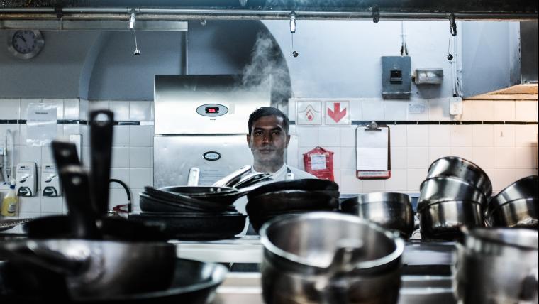 chef in kitchen