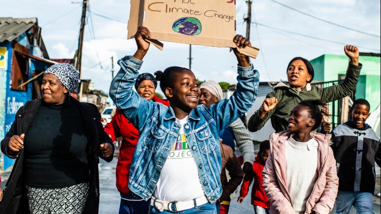 Yola joined global climate strikes and marched to Parliament in Cape Town.