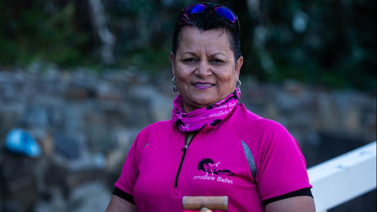 Woman smiling at camera