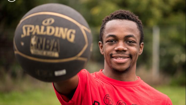 Yesterday he faced death. Today, the basketball court holds a brighter future