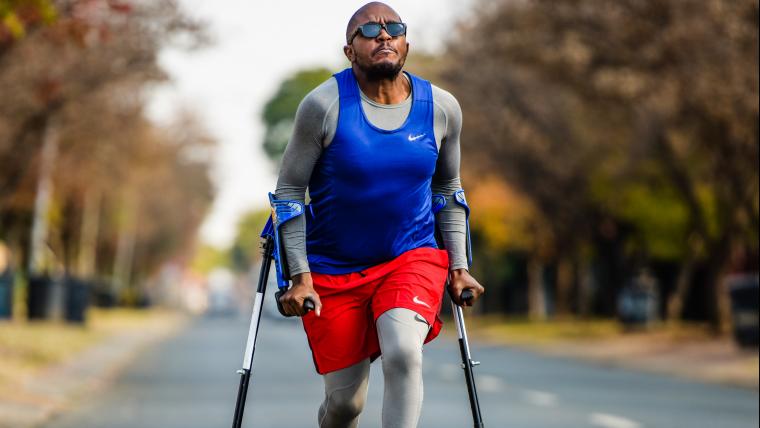 Meet the athlete running marathons on crutches