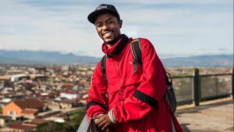 Man smiling at camera