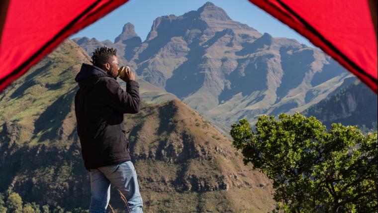 Drakensberg mountain, with the inspiring name.