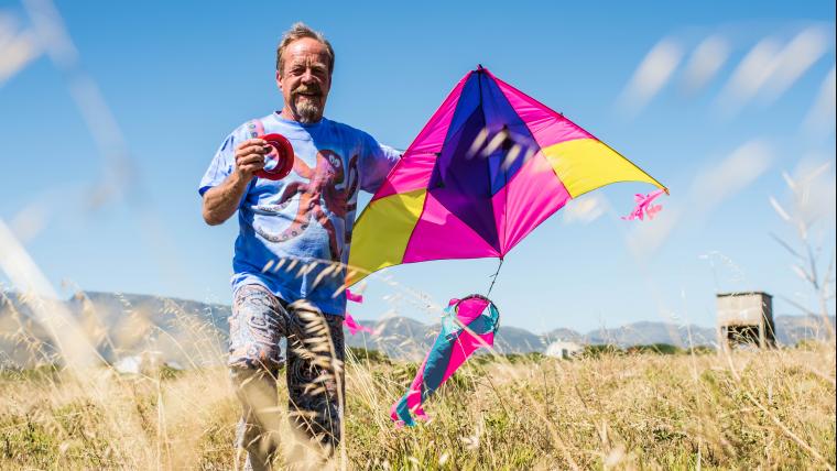 Man with a kite