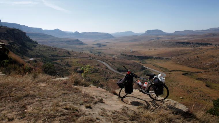 Bike on a mountain. 